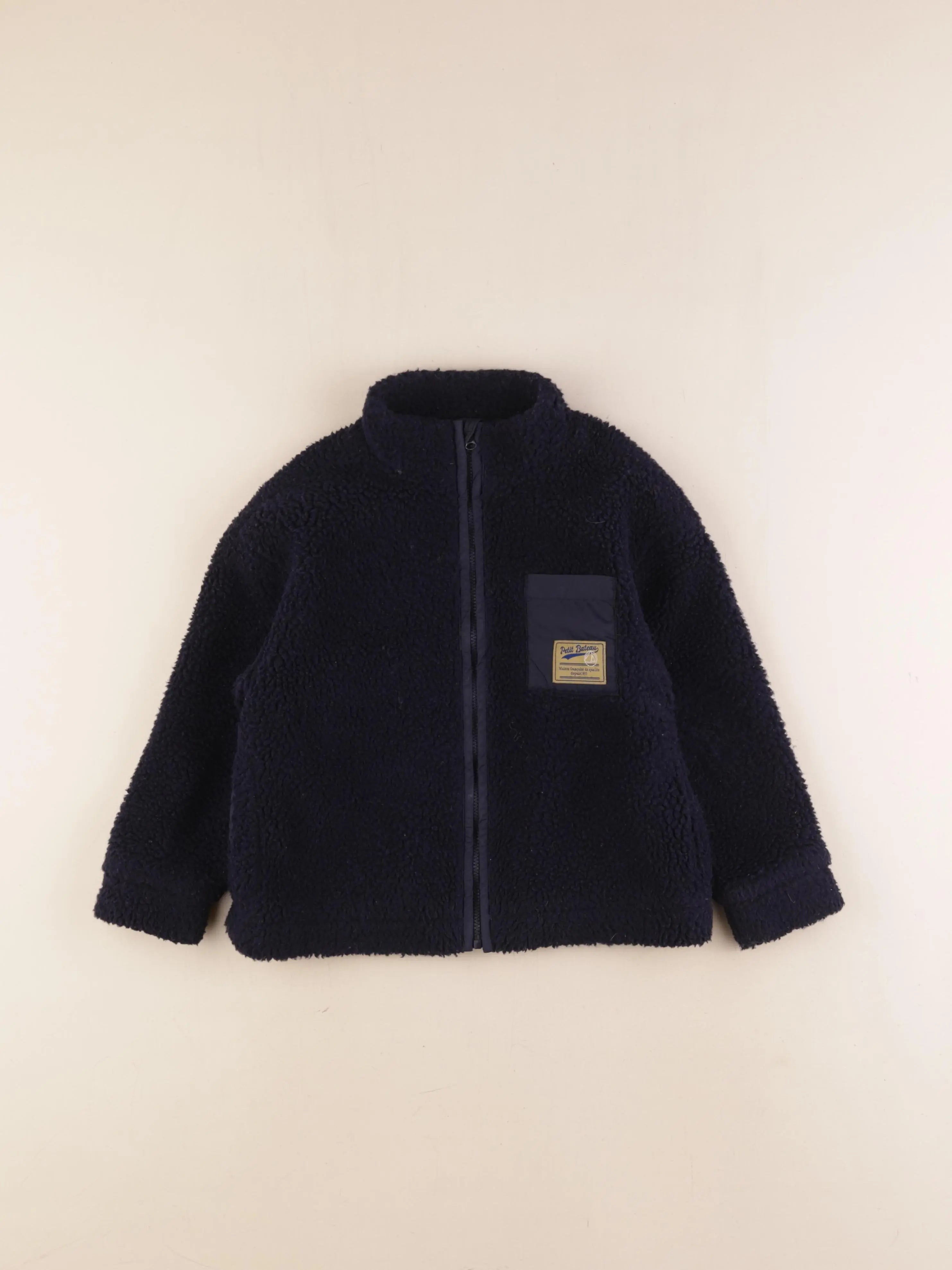 Petit Bateau - veste doublé bleu - 6 ans