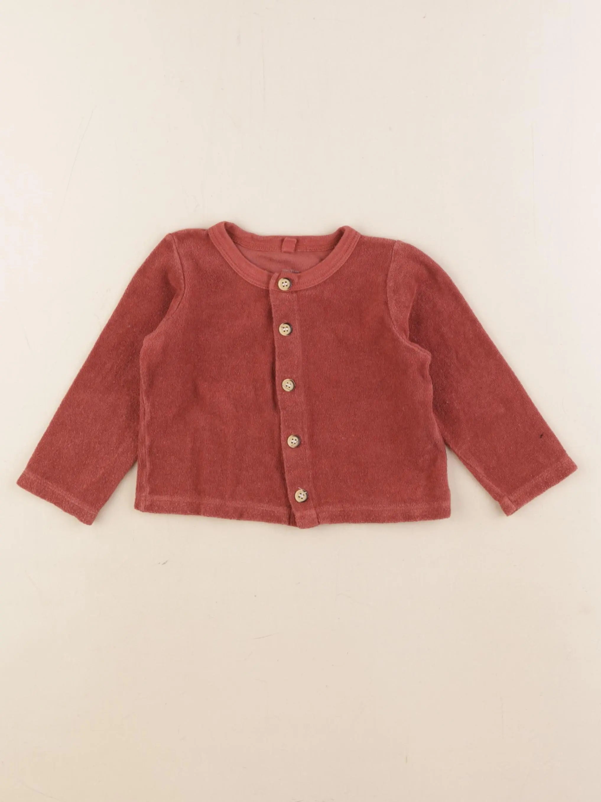Petit Bateau - gilet rouge - 18 mois