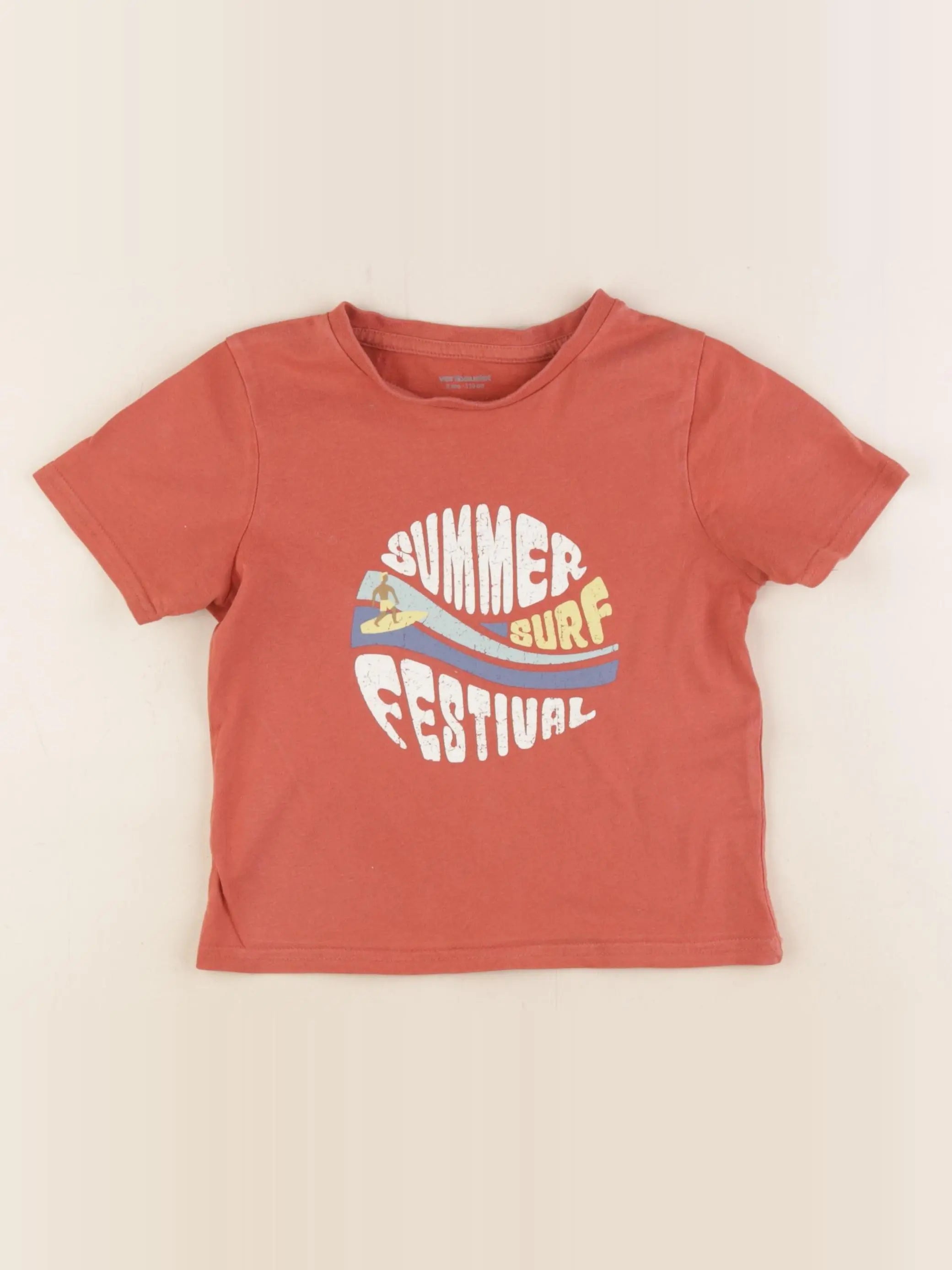 Vertbaudet - tee-shirt orange - 5 ans