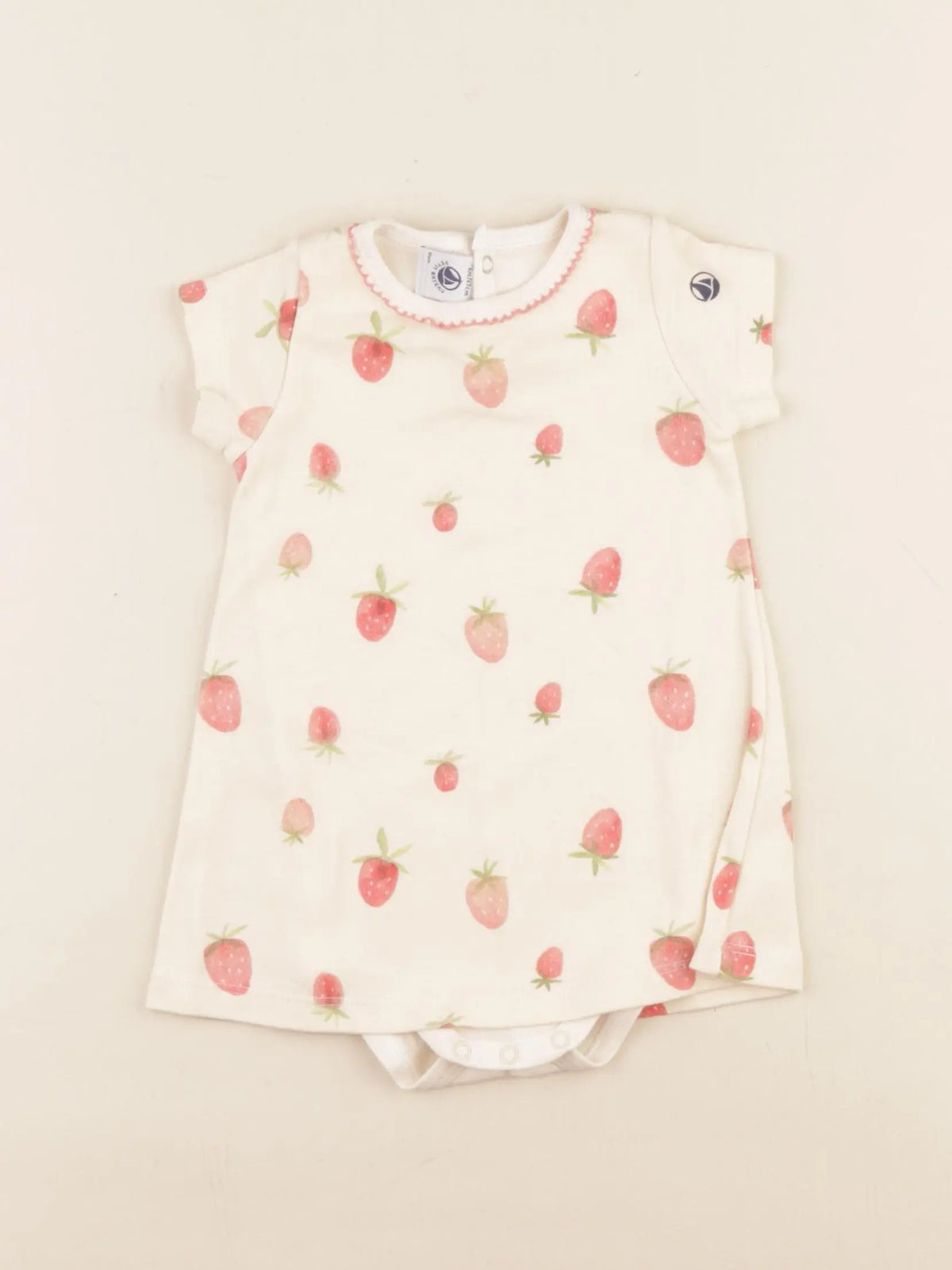 Petit Bateau - body robe beige - 6 mois