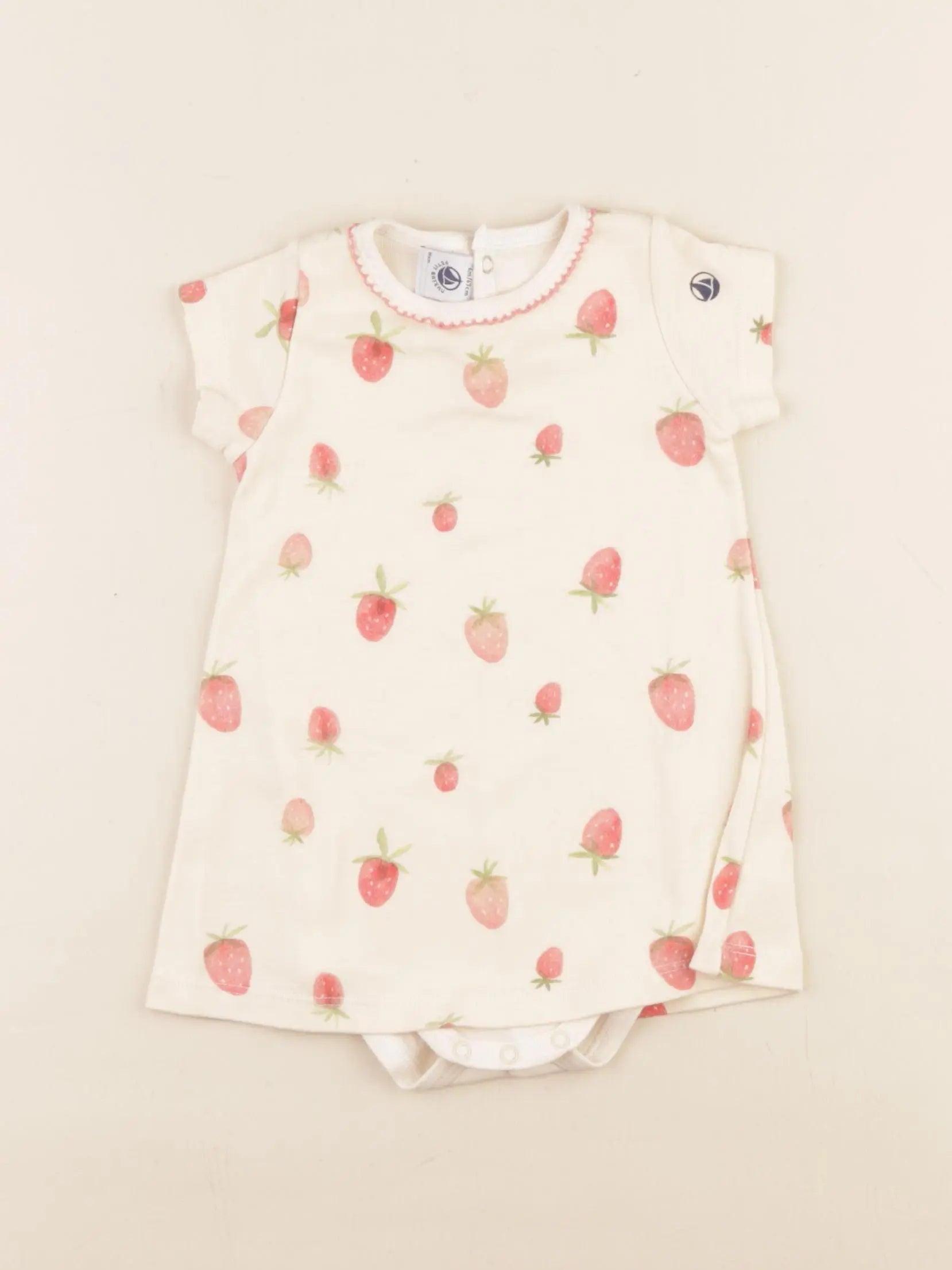 Petit Bateau - body robe beige - 6 mois