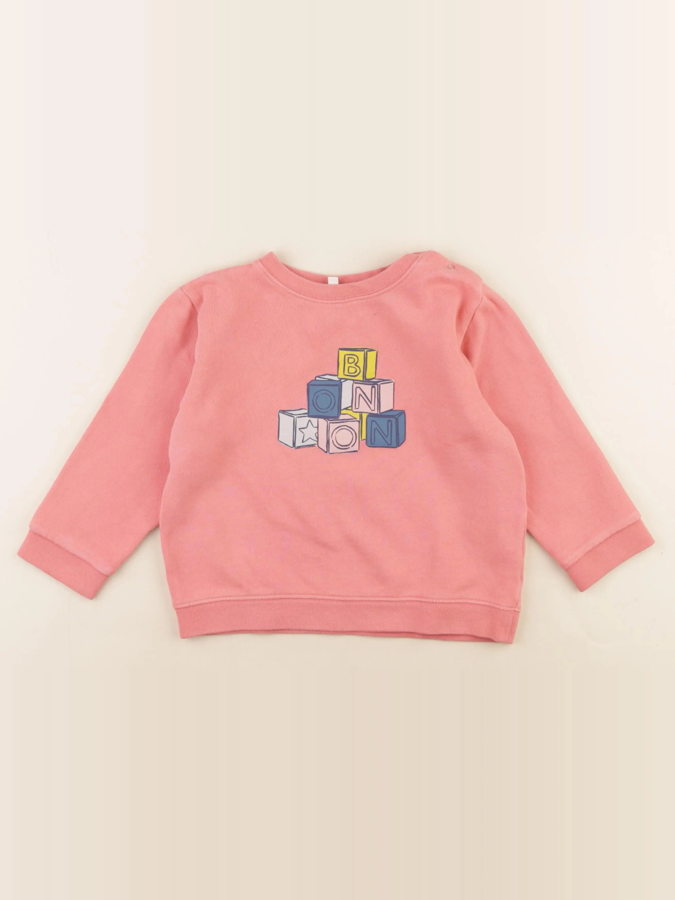 Bonton - sweat rose - 3 ans