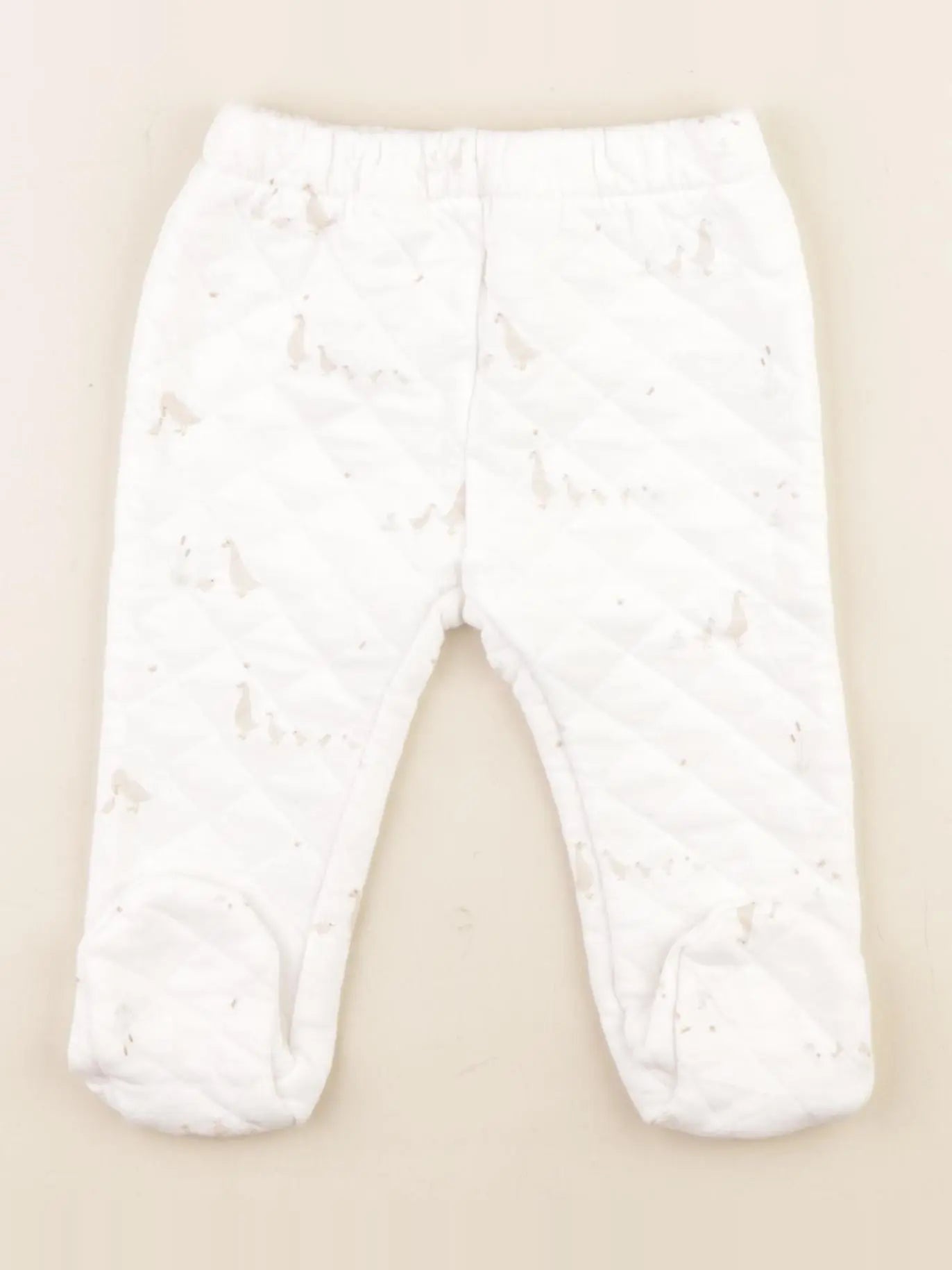 Vertbaudet - legging blanc - 12 mois