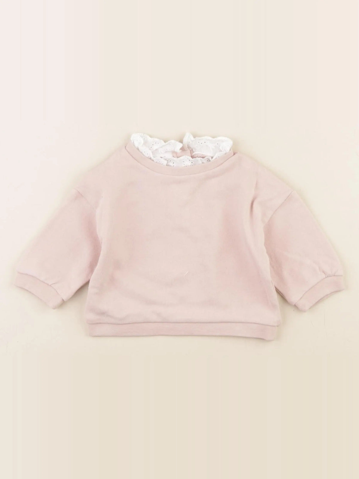 Vertbaudet - sweat rose - 3 mois