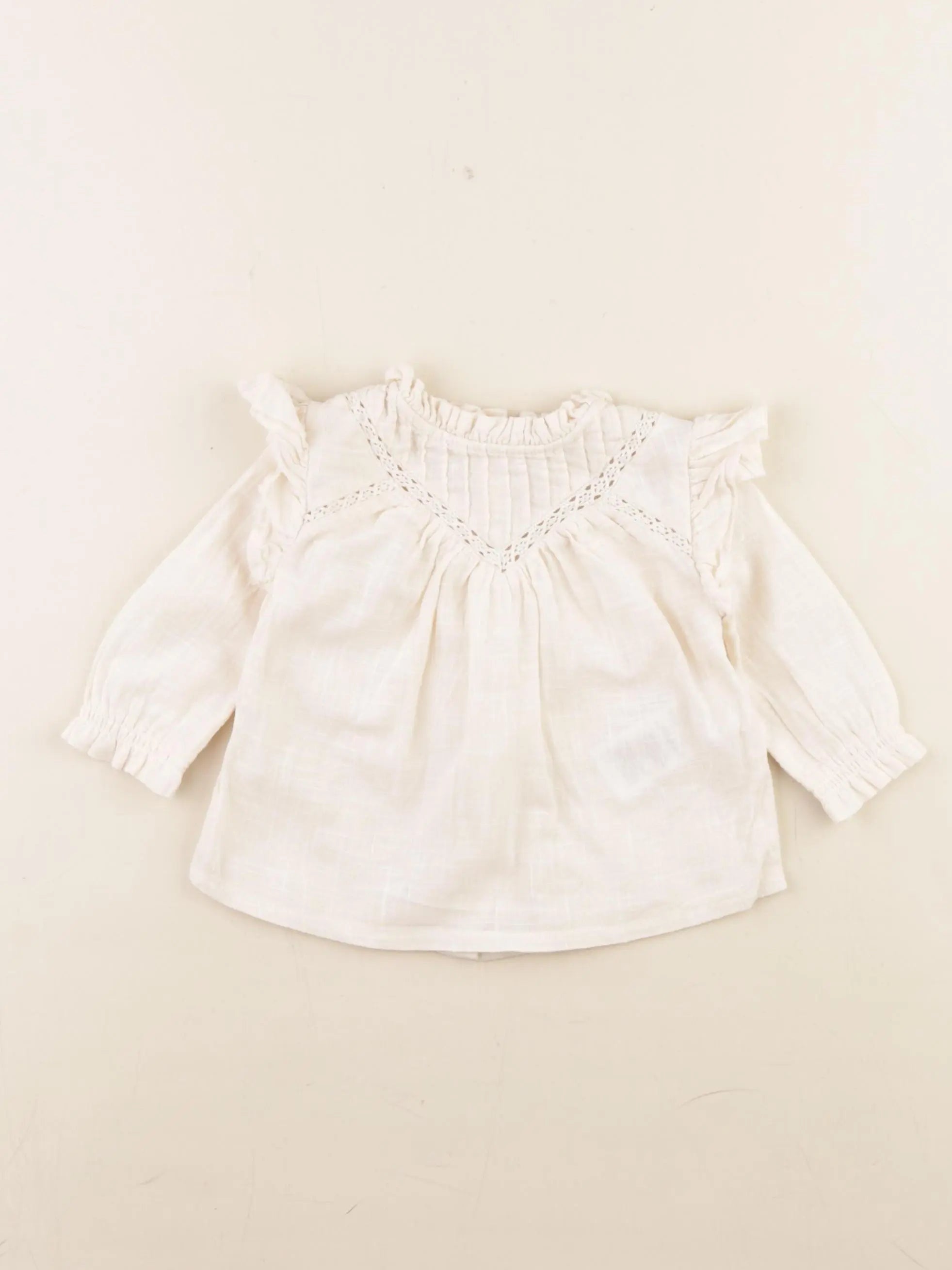 Vertbaudet - blouse beige - 3 mois
