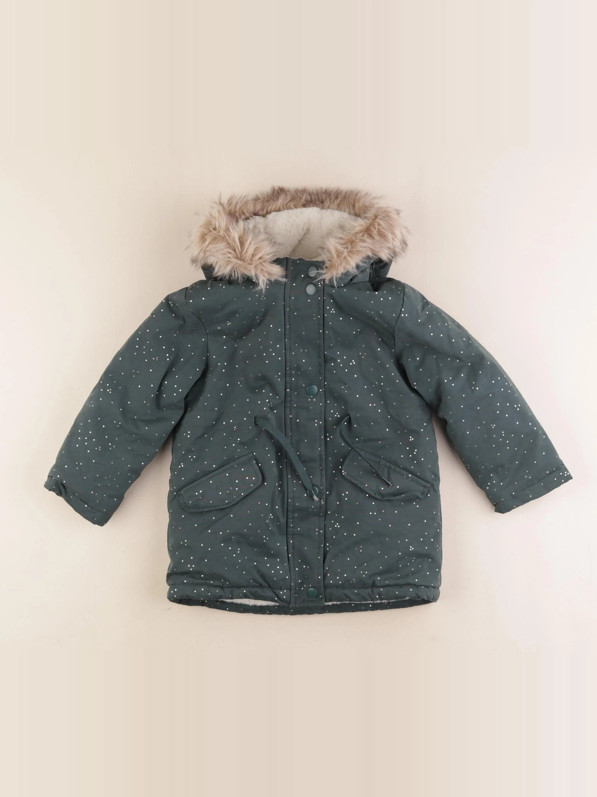 Vertbaudet - parka vert - 4 ans
