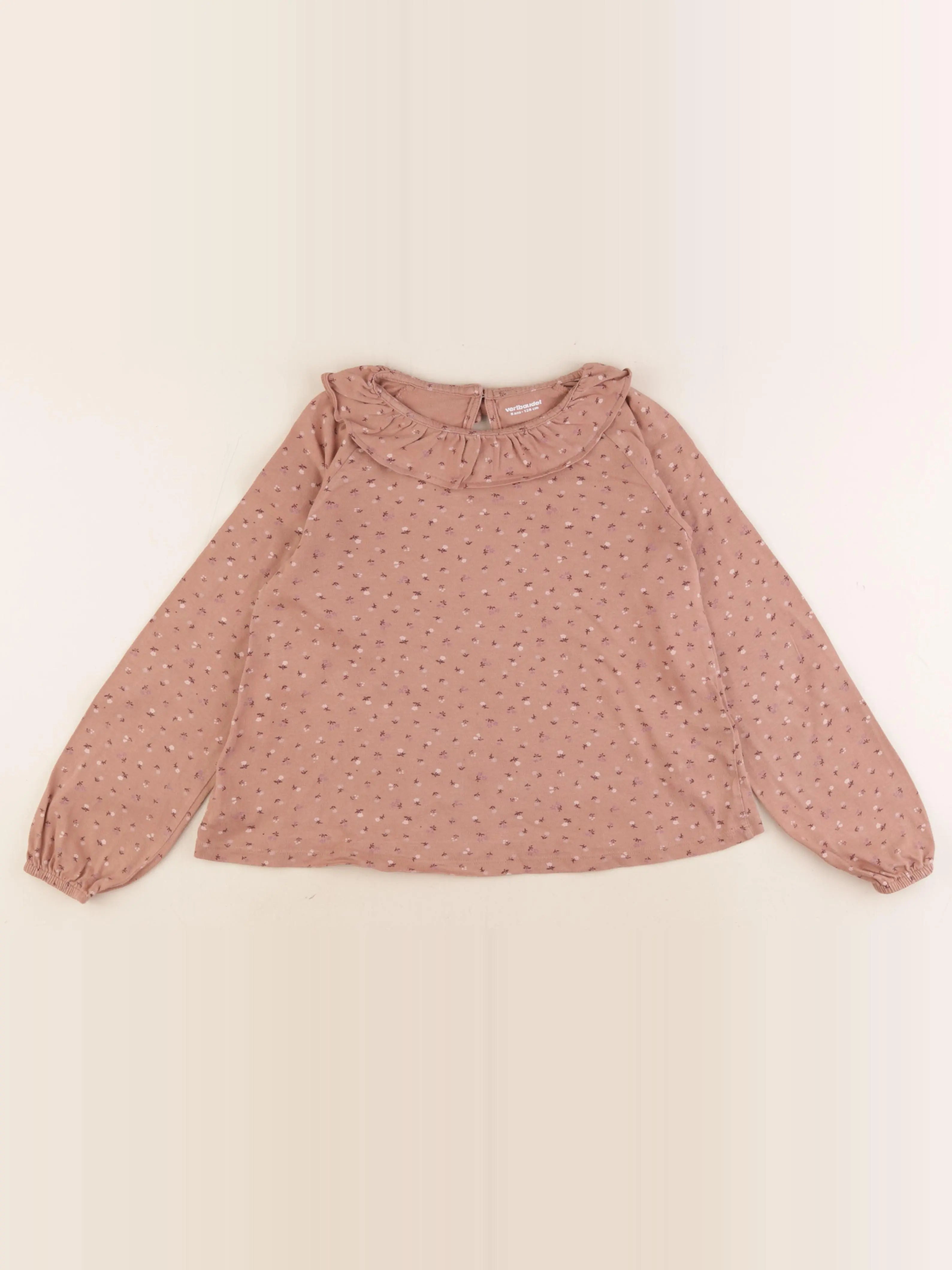 Vertbaudet - tee-shirt marron - 8 ans