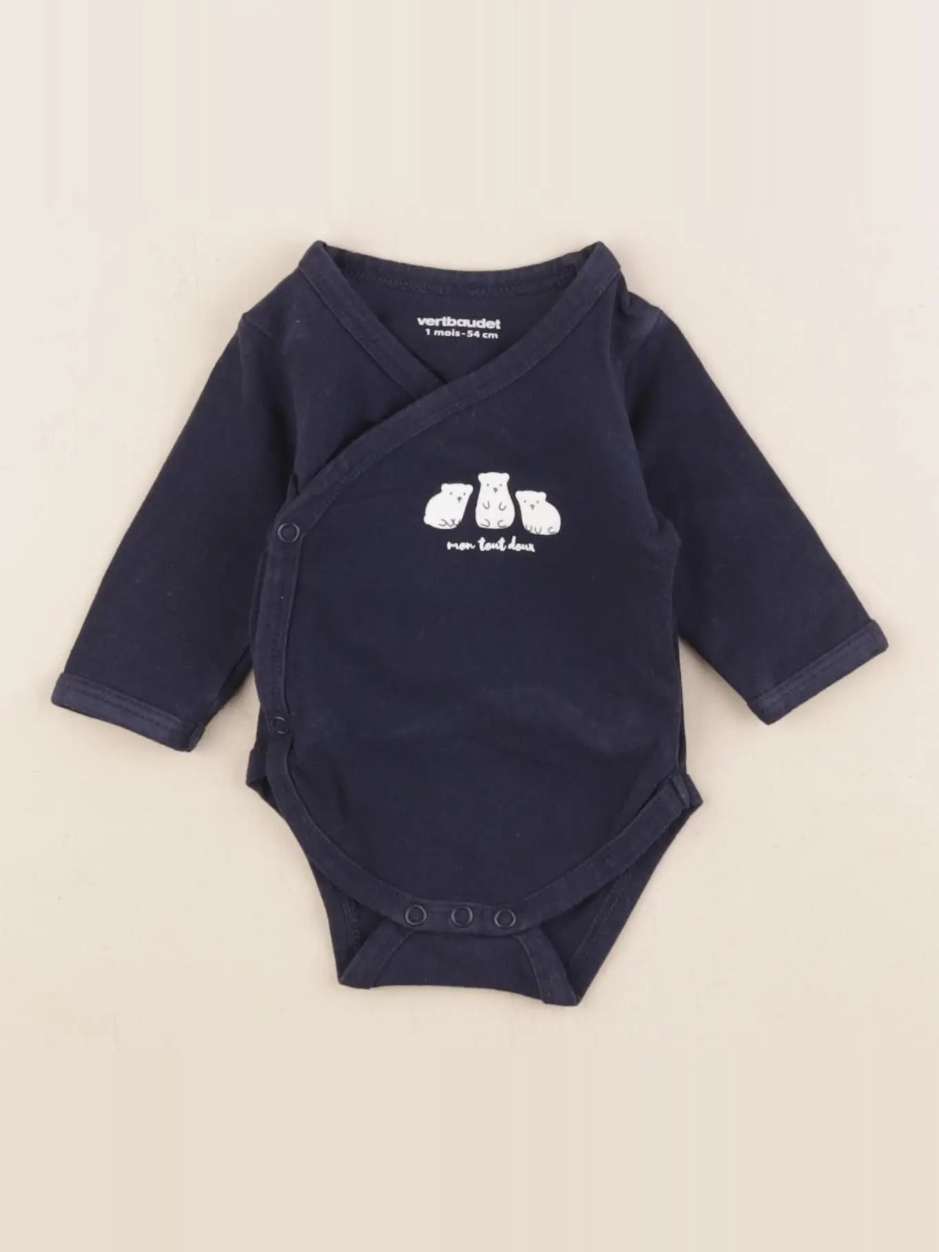 Vertbaudet - body bleu - 1 mois