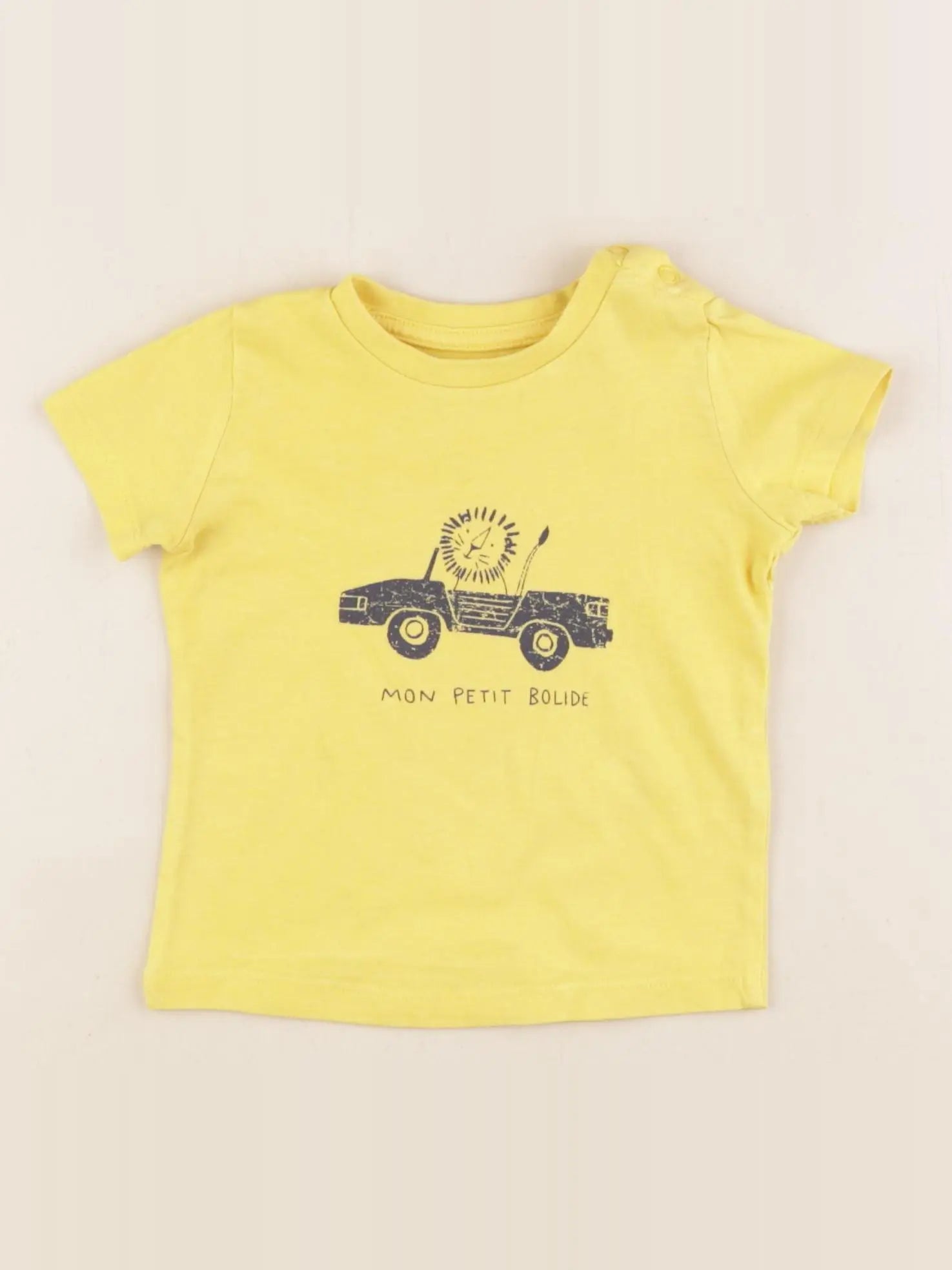 Vertbaudet - tee-shirt jaune - 9 mois
