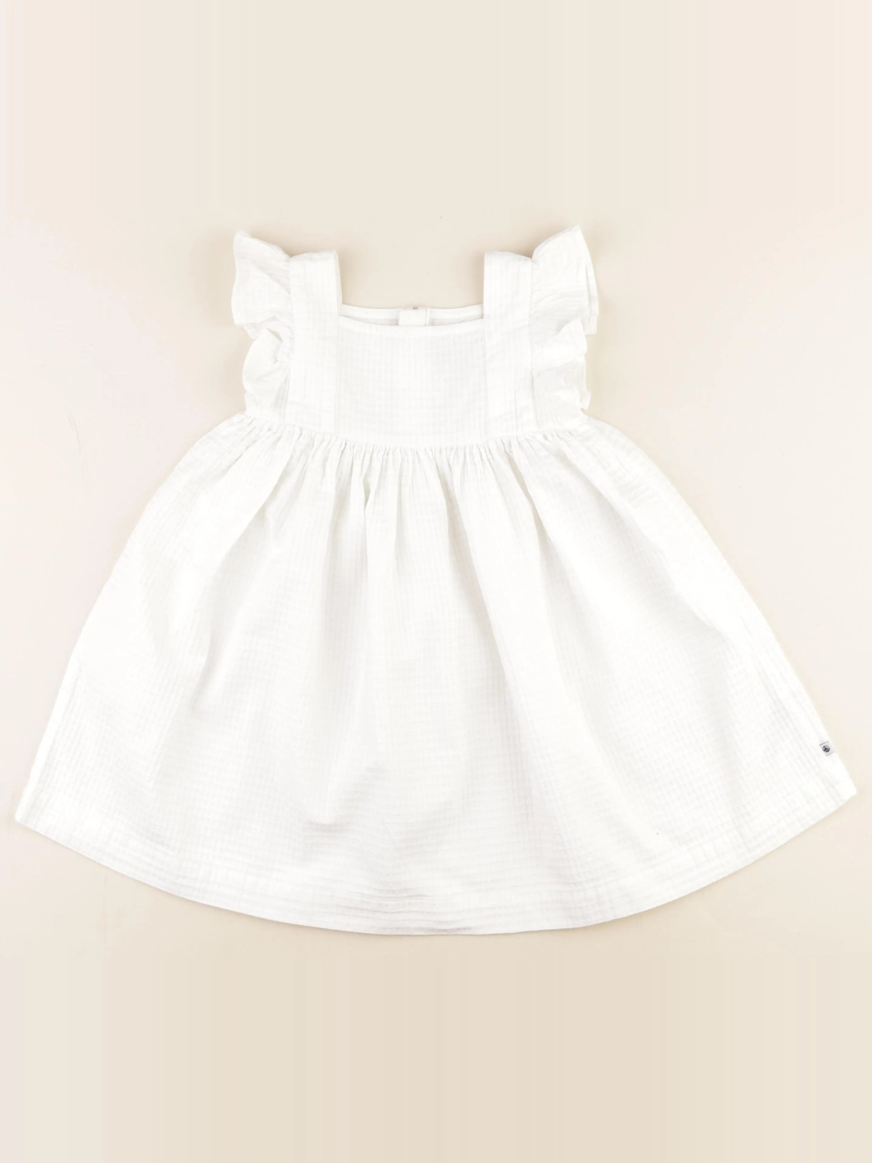 Petit Bateau - robe blanc - 3 ans