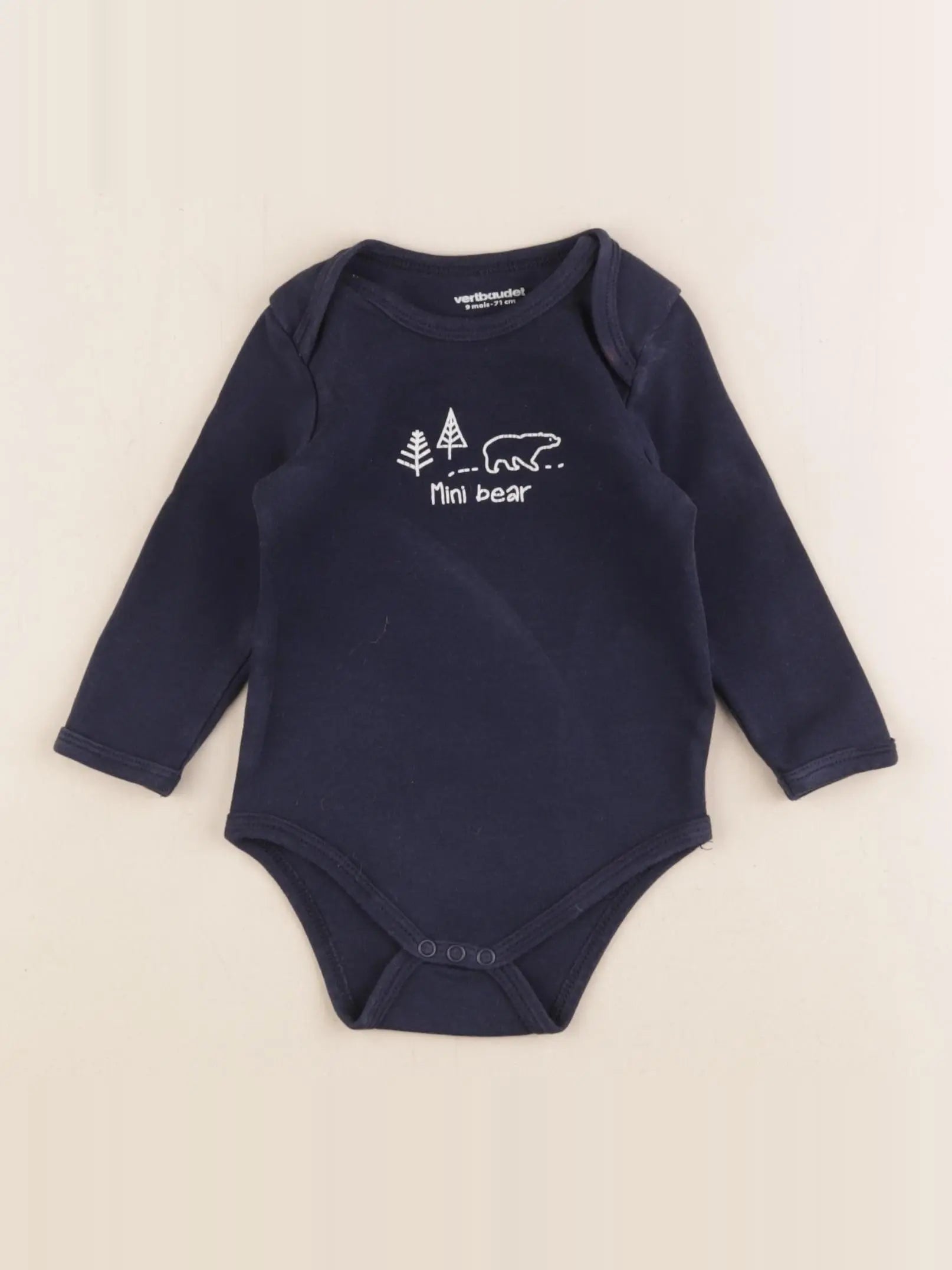 Vertbaudet - body bleu - 9 mois
