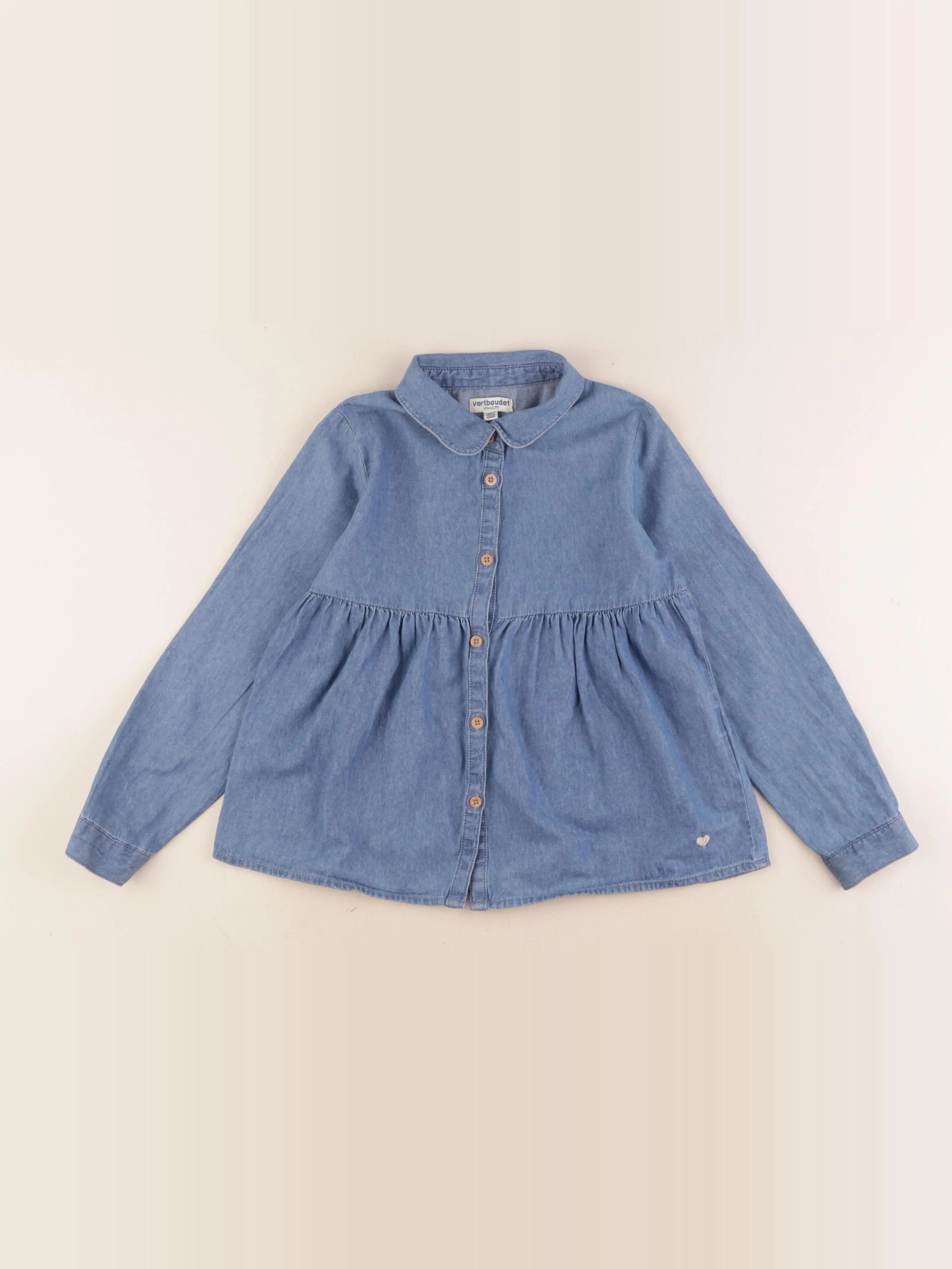 Vertbaudet - blouse bleu - 8 ans