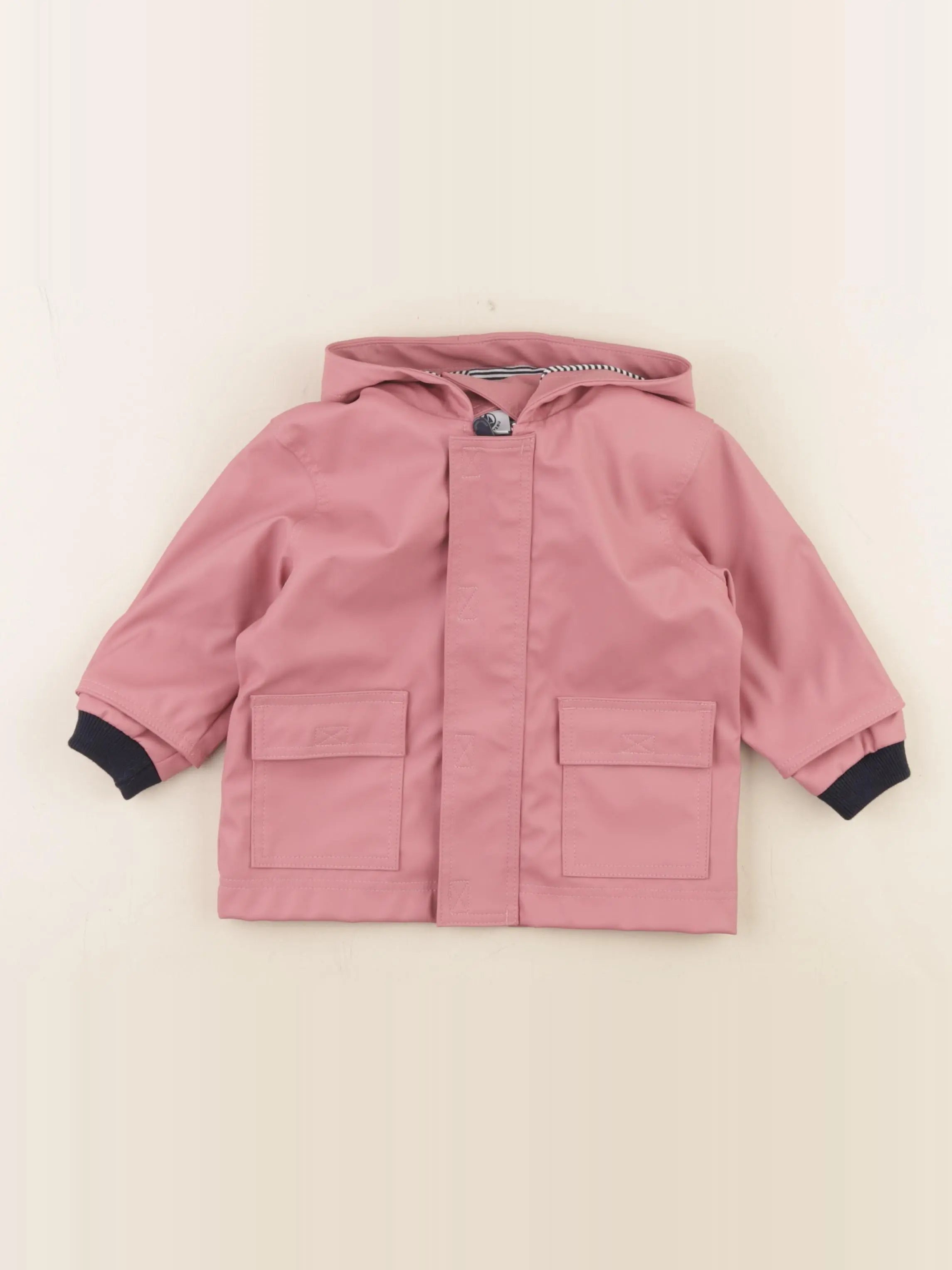 Petit Bateau - imperméable rose - 6 mois