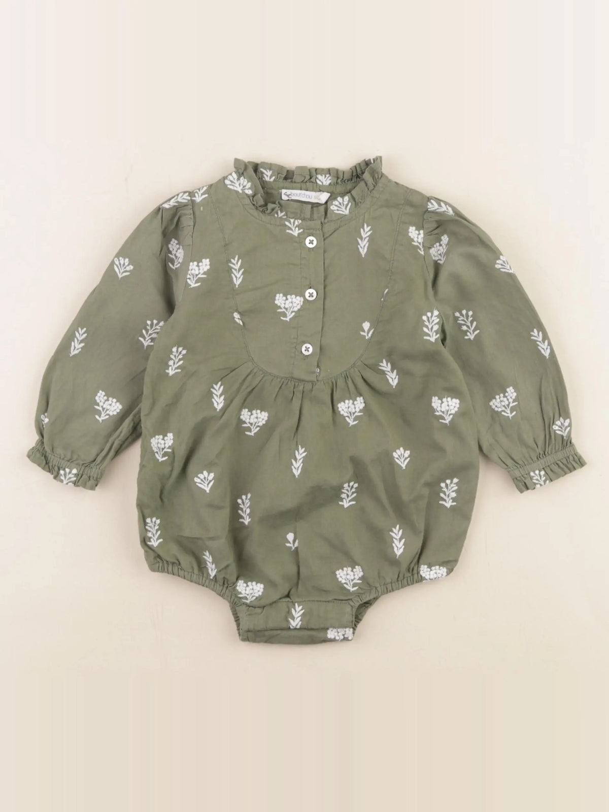 Boutchou - combinaison vert - 6 mois