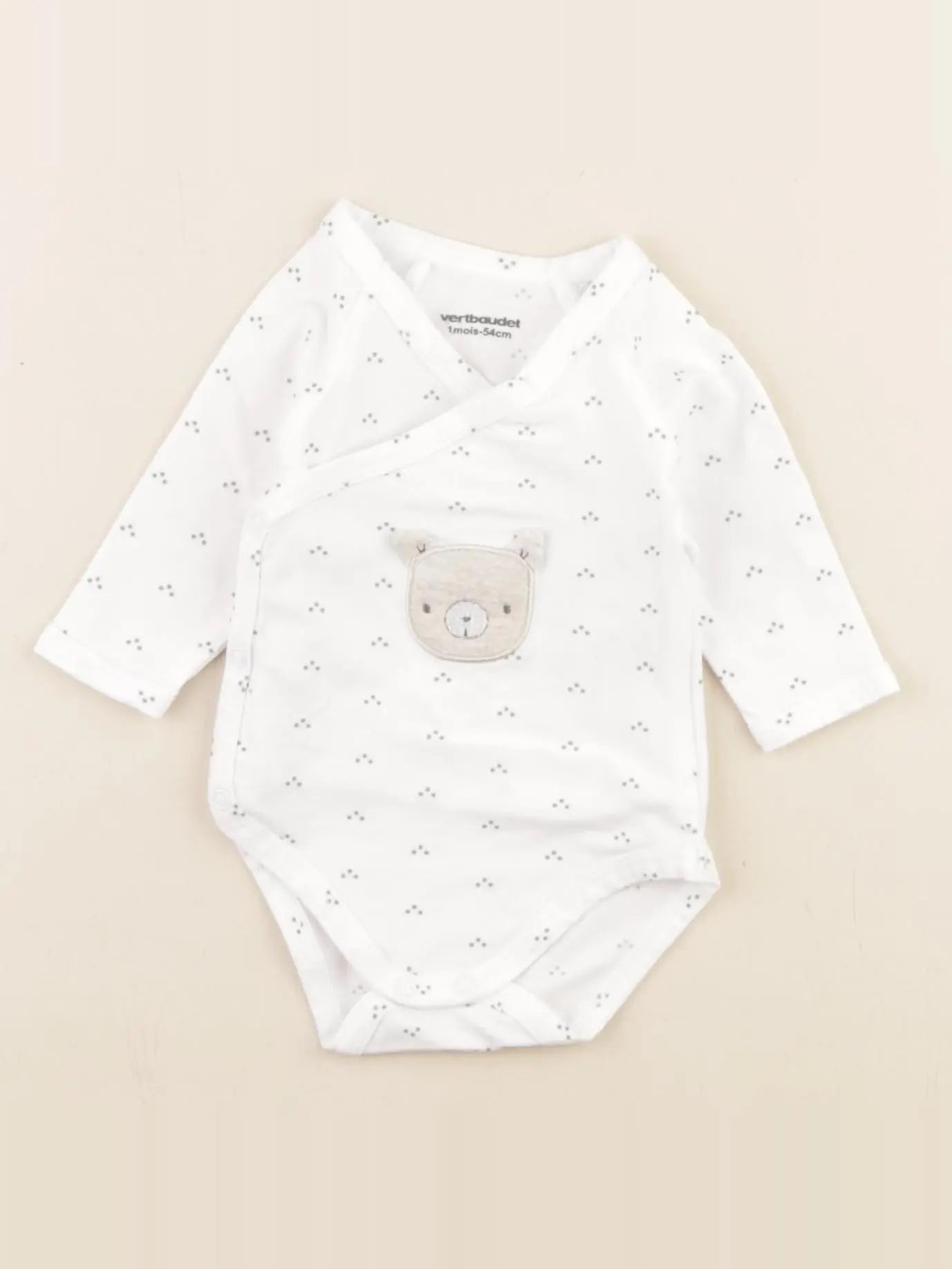 Vertbaudet - body blanc - 1 mois