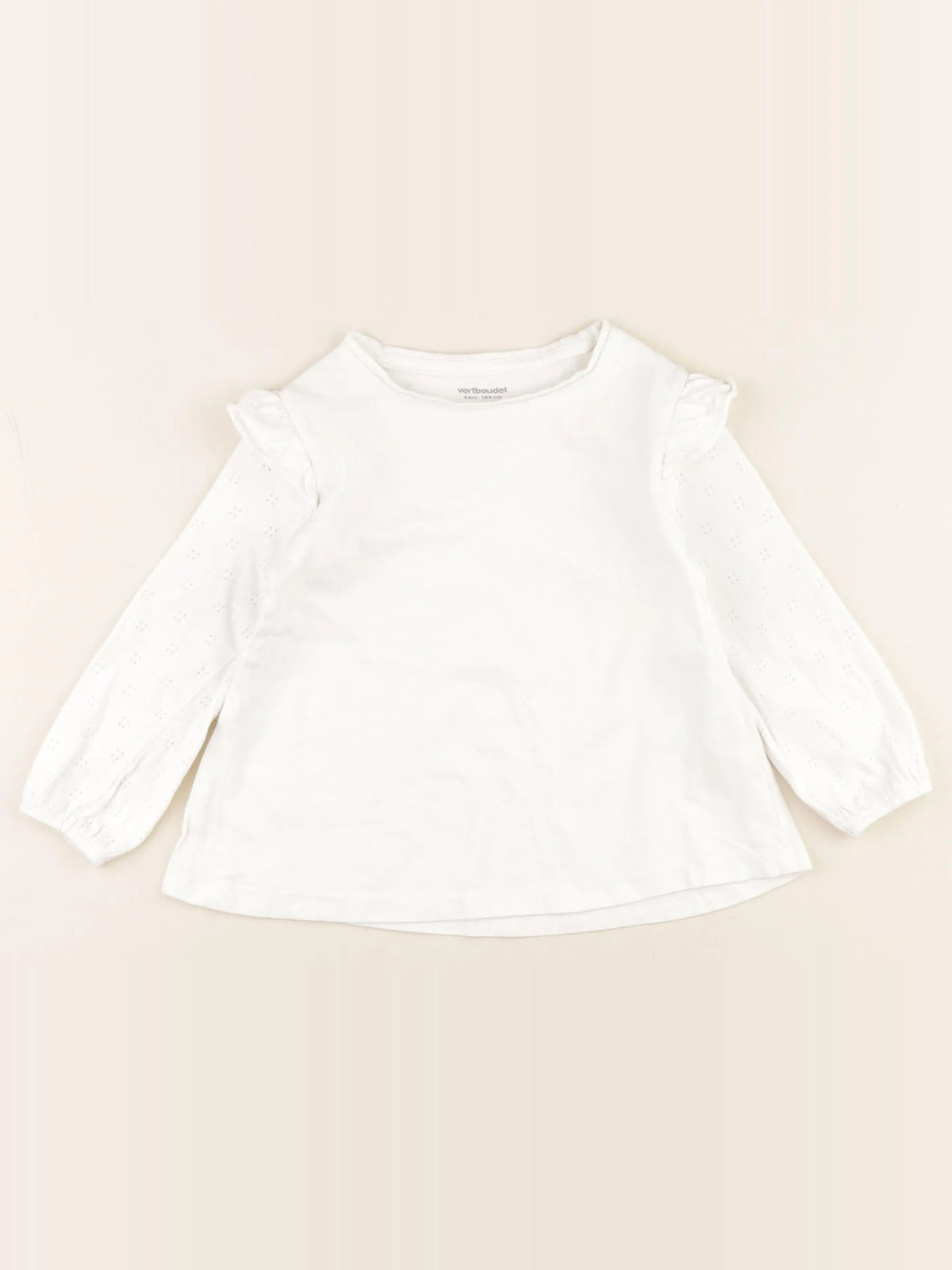 Vertbaudet - tee-shirt blanc - 4 ans