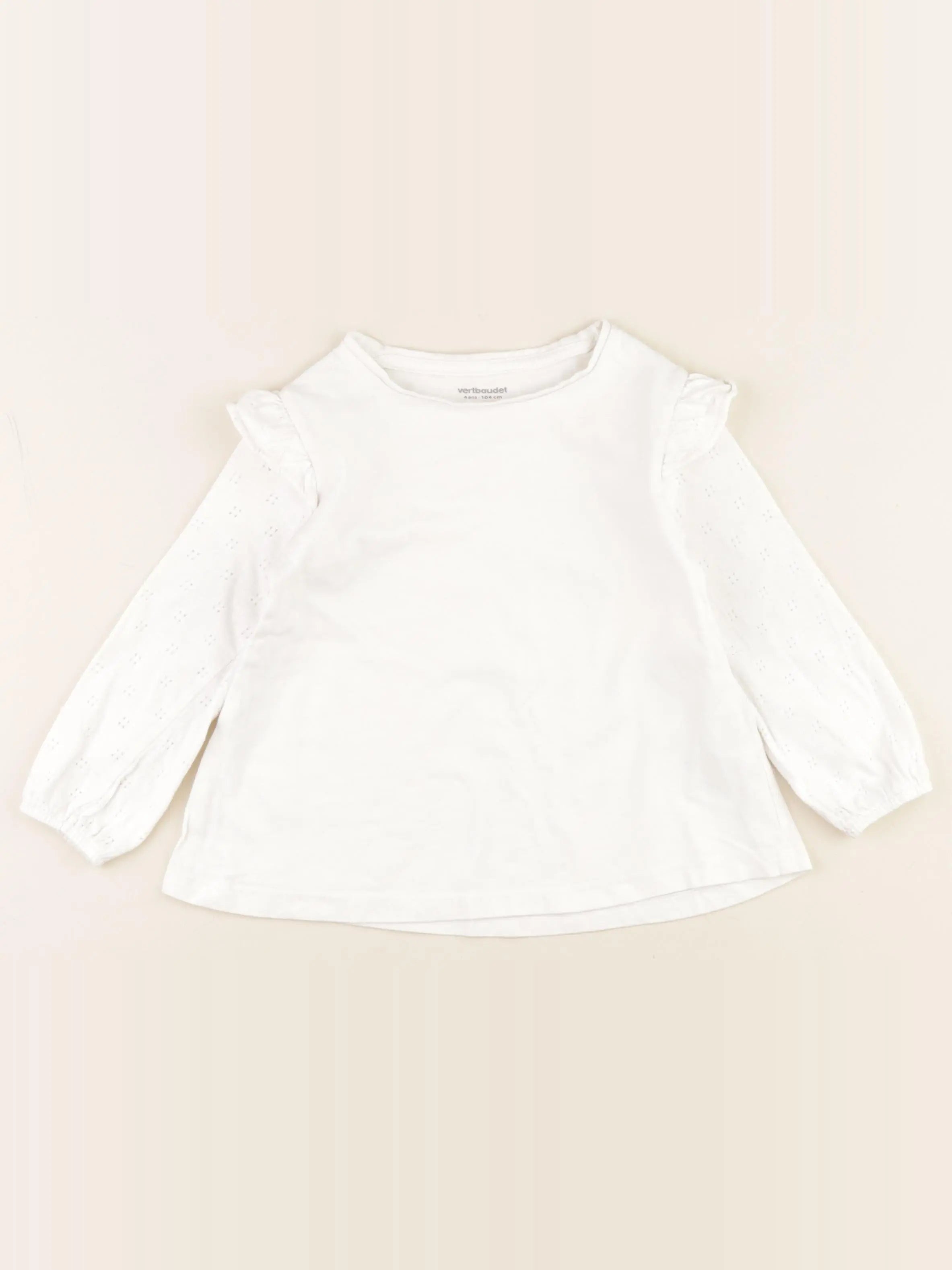 Vertbaudet - tee-shirt blanc - 4 ans