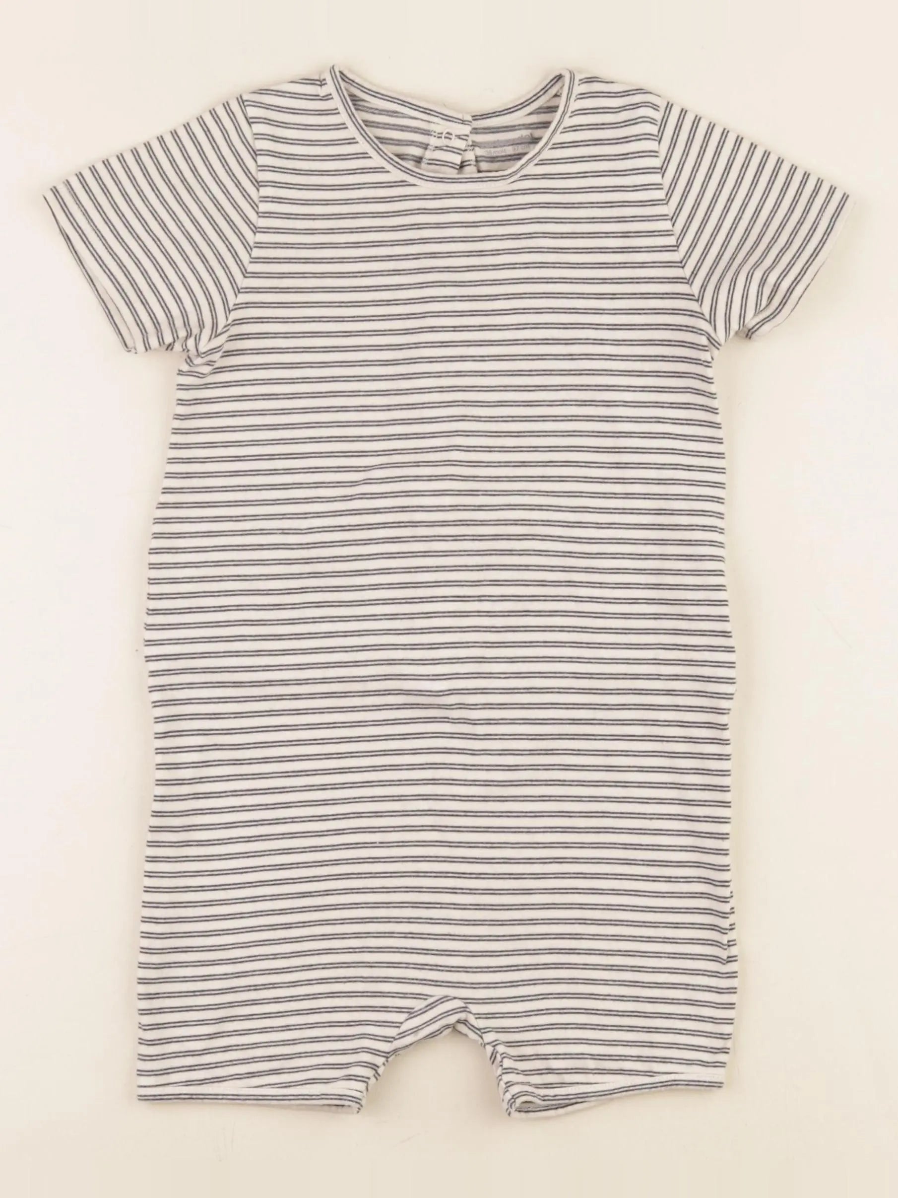 Vertbaudet - pyjama coton bleu, beige - 36 mois