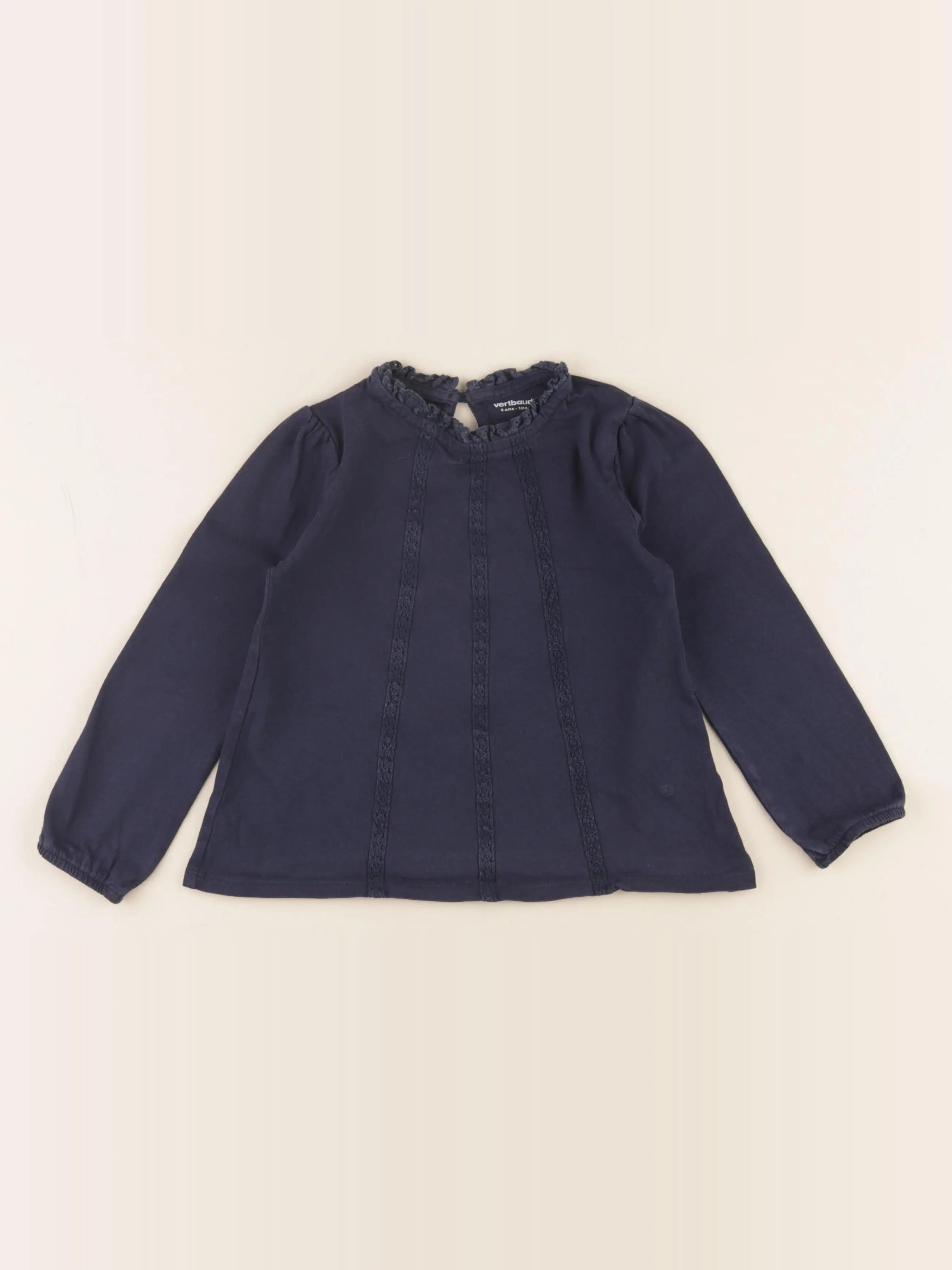 Vertbaudet - tee-shirt bleu - 4 ans