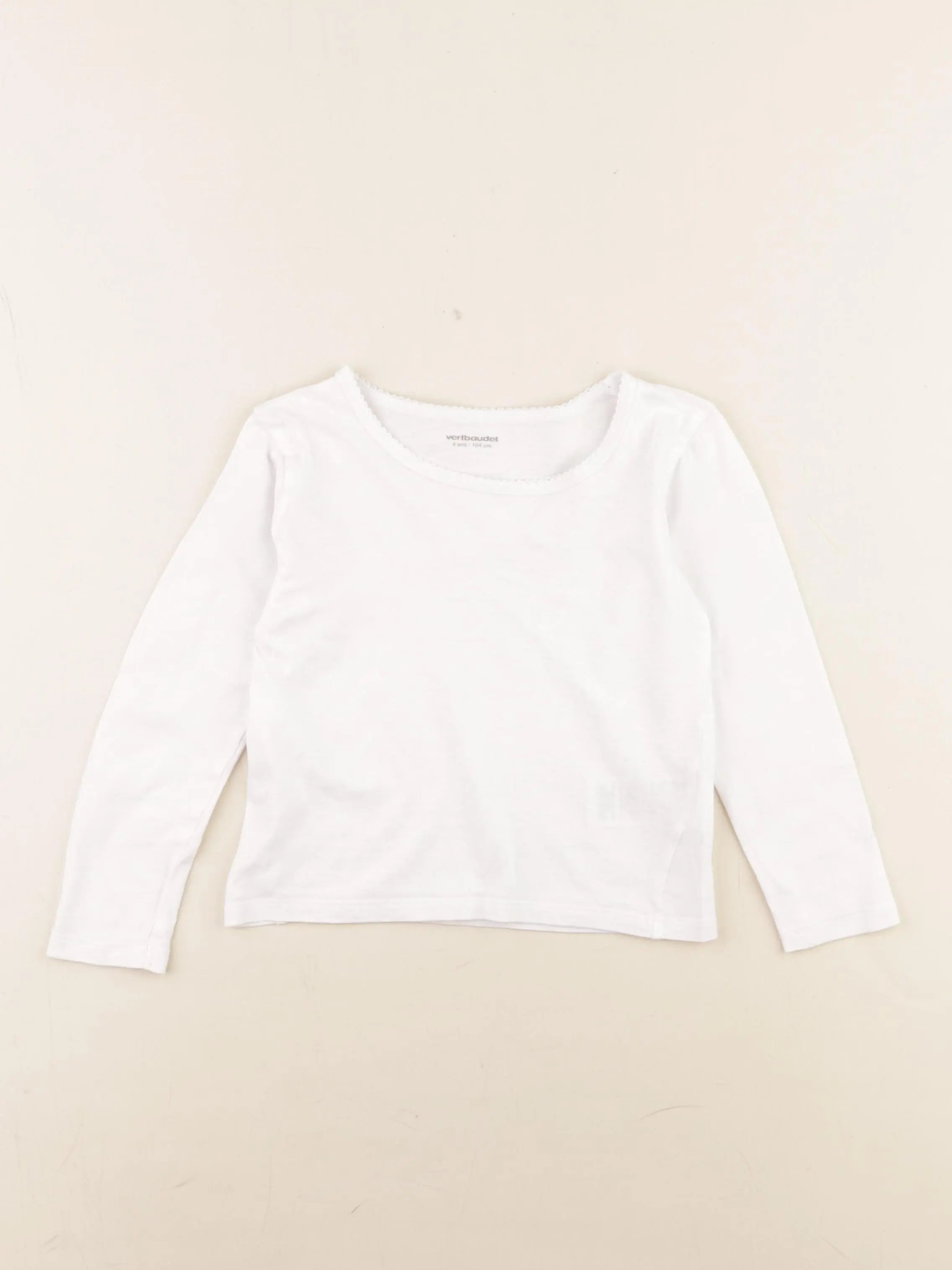 Vertbaudet - maillot de corps blanc - 4 ans
