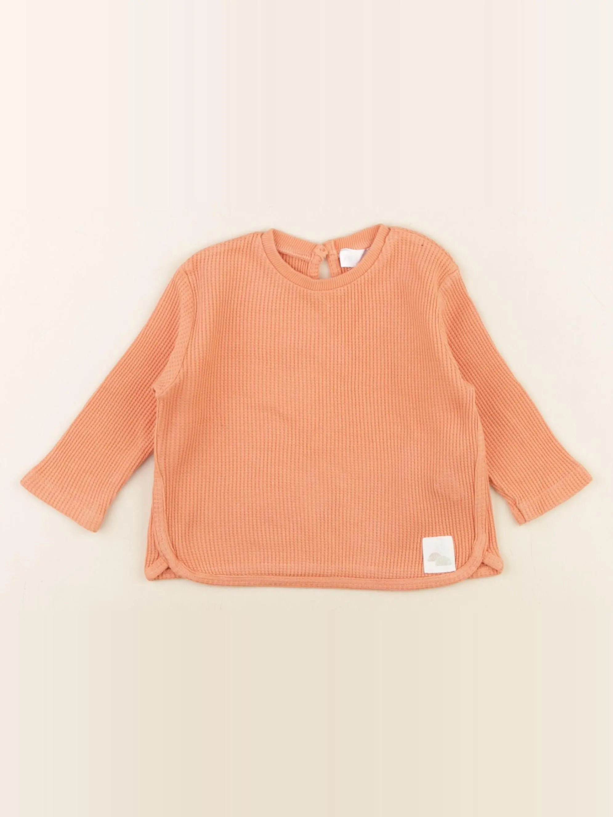 Zara - tee-shirt orange - 6/9 mois