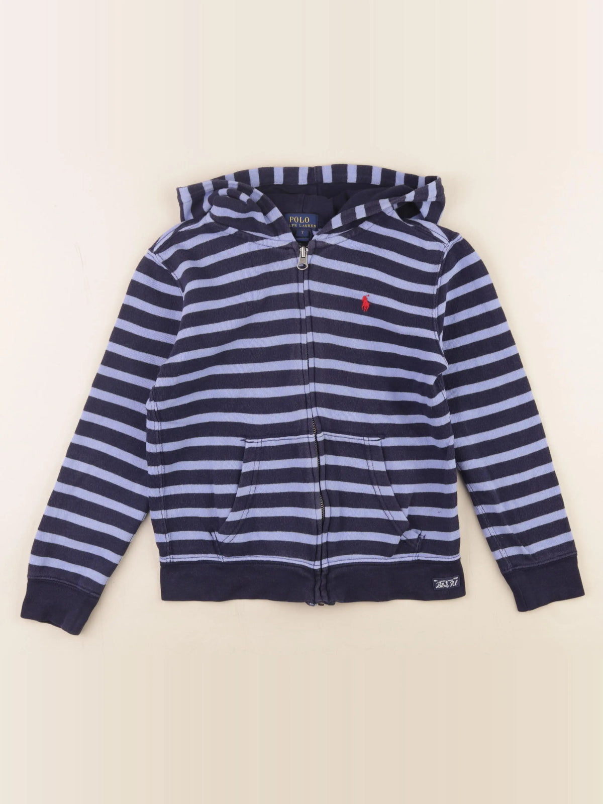 Ralph Lauren - sweat bleu - 7 ans