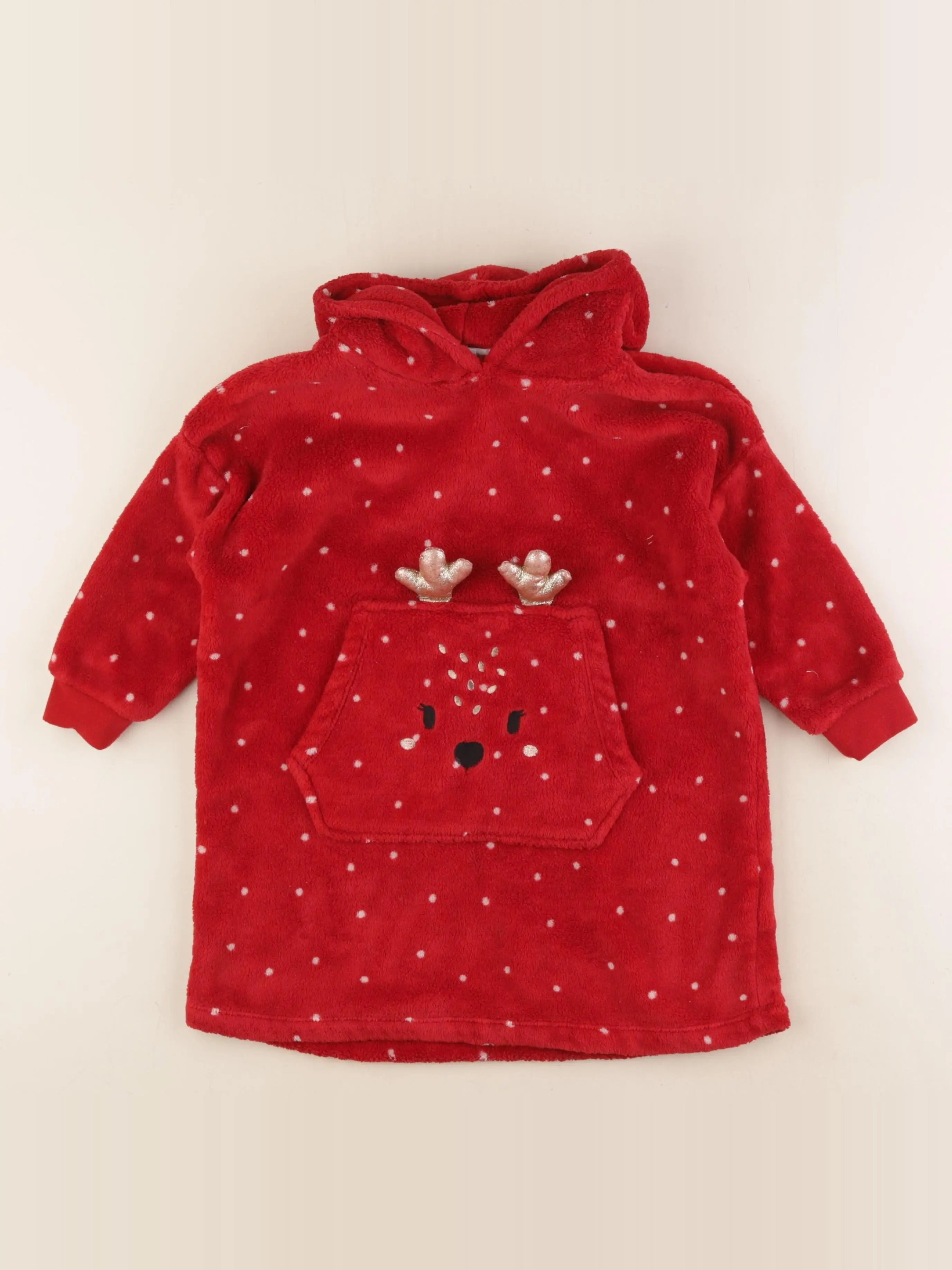 Vertbaudet - robe de chambre rouge - 4 ans