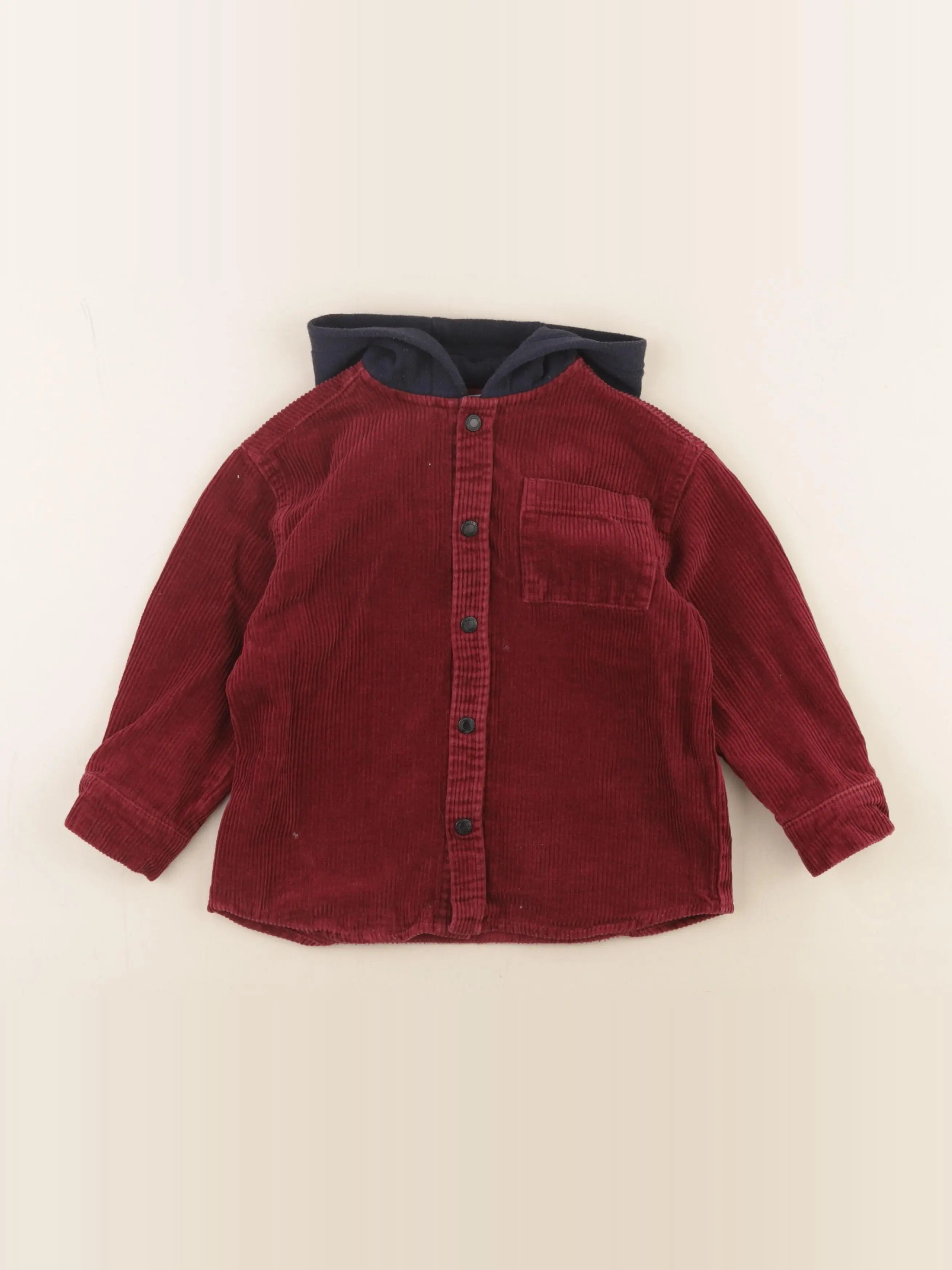 Vertbaudet - veste rouge, bleu - 4 ans