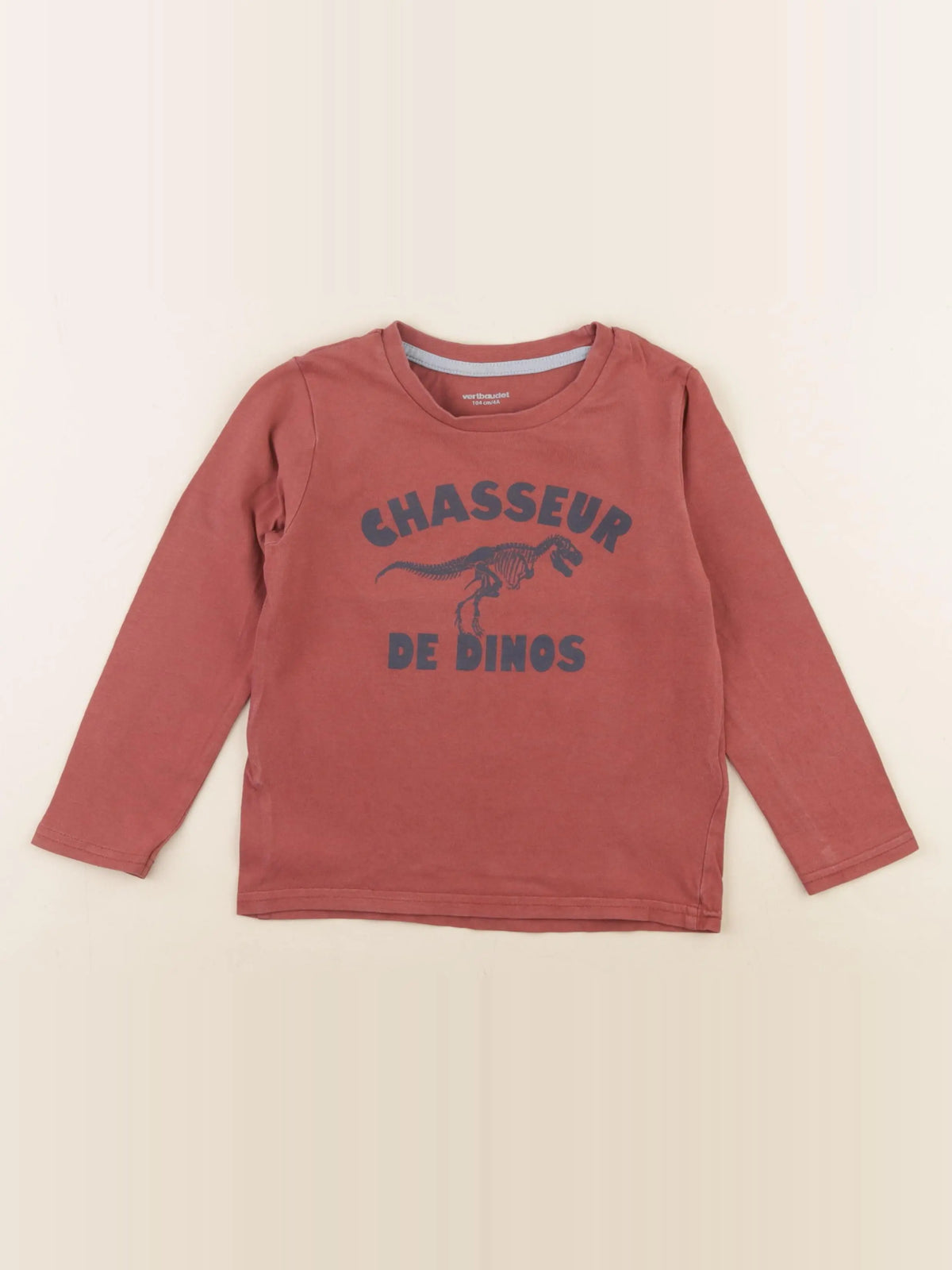 Vertbaudet - tee-shirt marron - 4 ans
