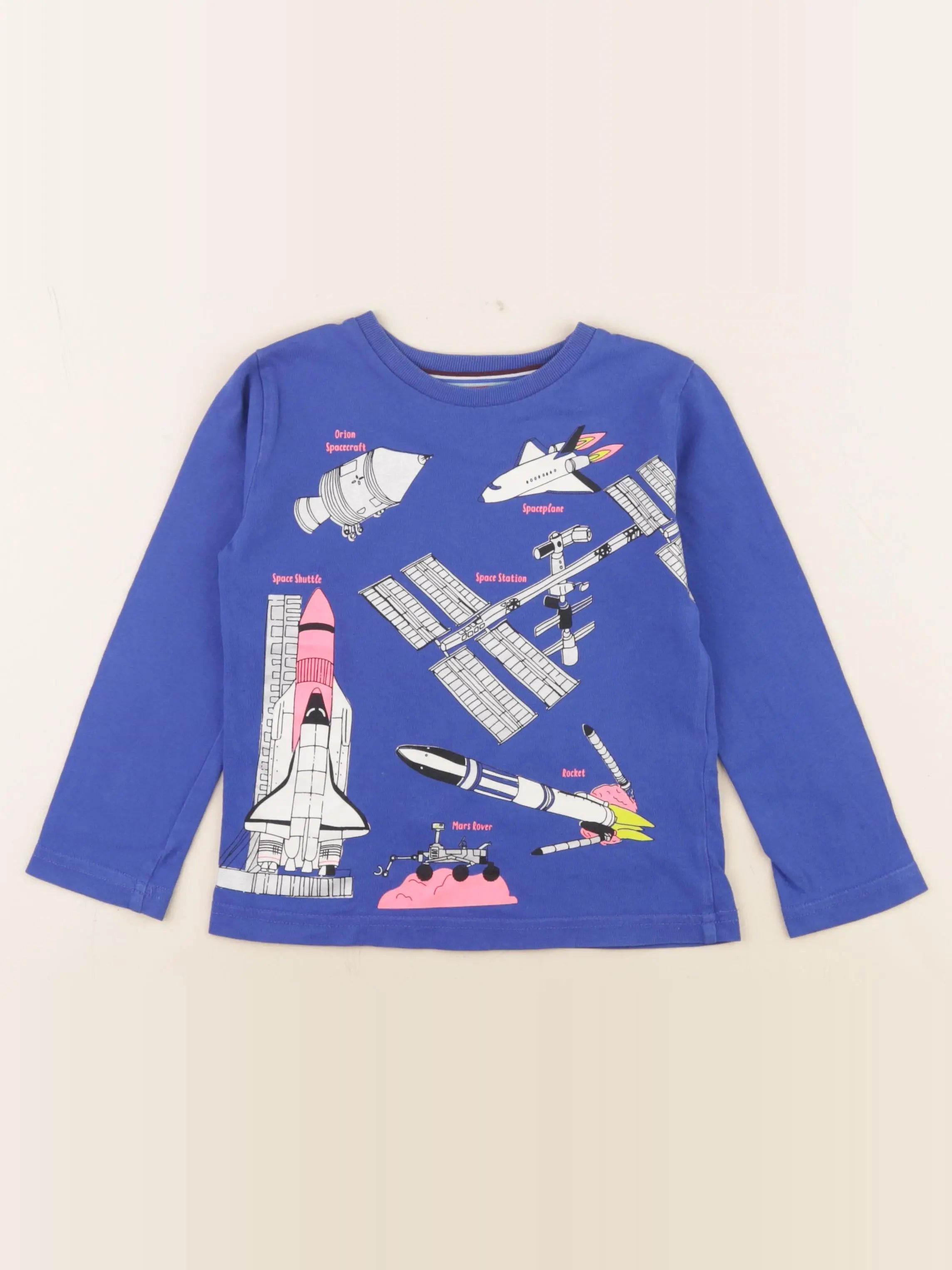 Mini Boden - tee-shirt bleu - 3/4 ans