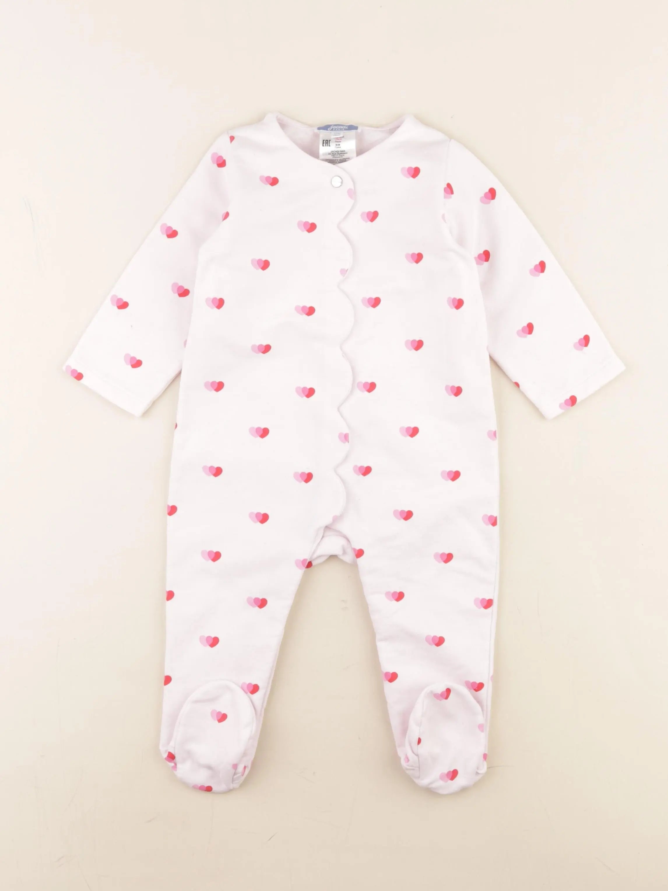 Jacadi - pyjama coton rose - 12 mois