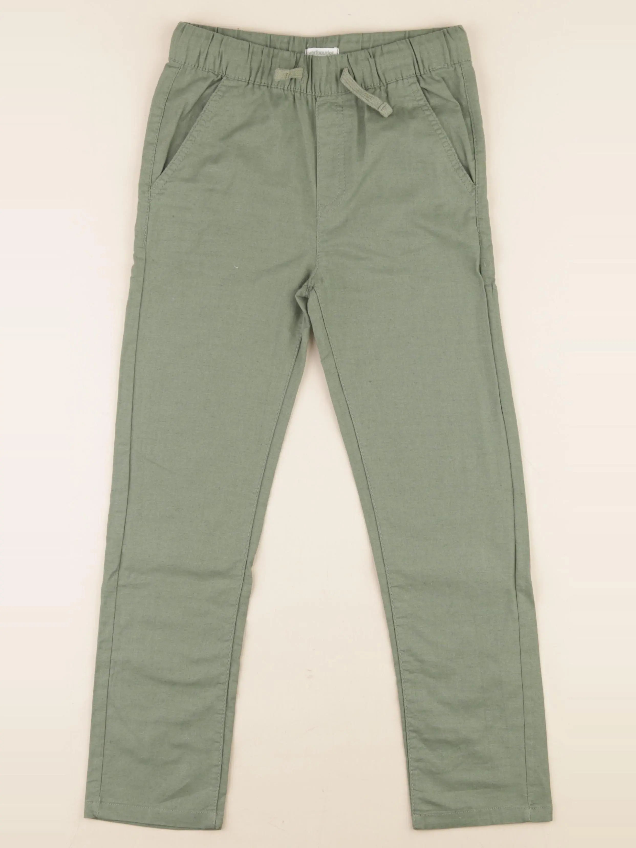 Vertbaudet - pantalon vert - 8 ans