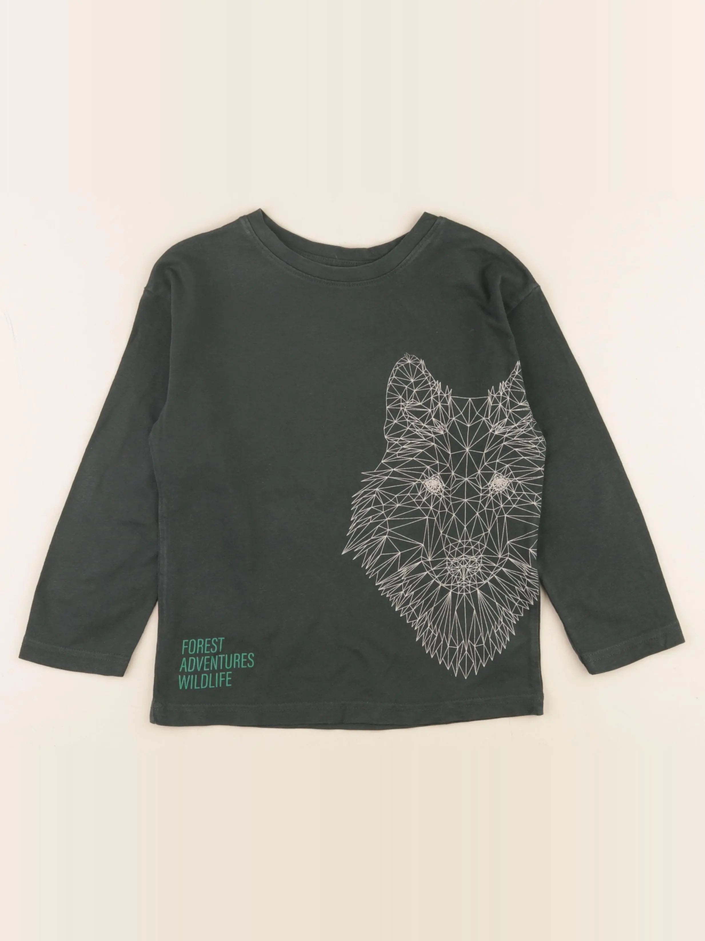 Vertbaudet - tee-shirt vert - 6 ans