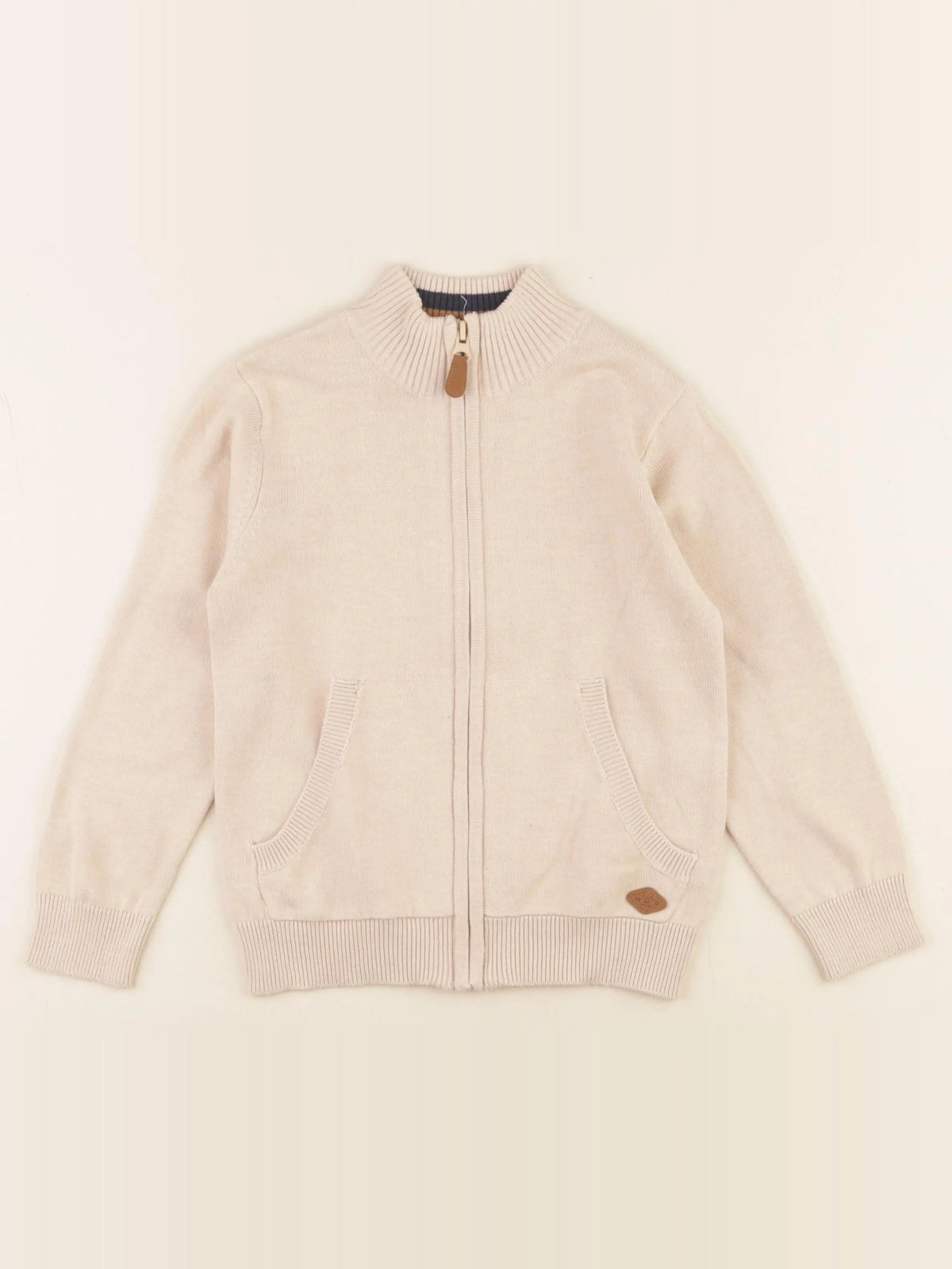 Vertbaudet - gilet beige - 6 ans