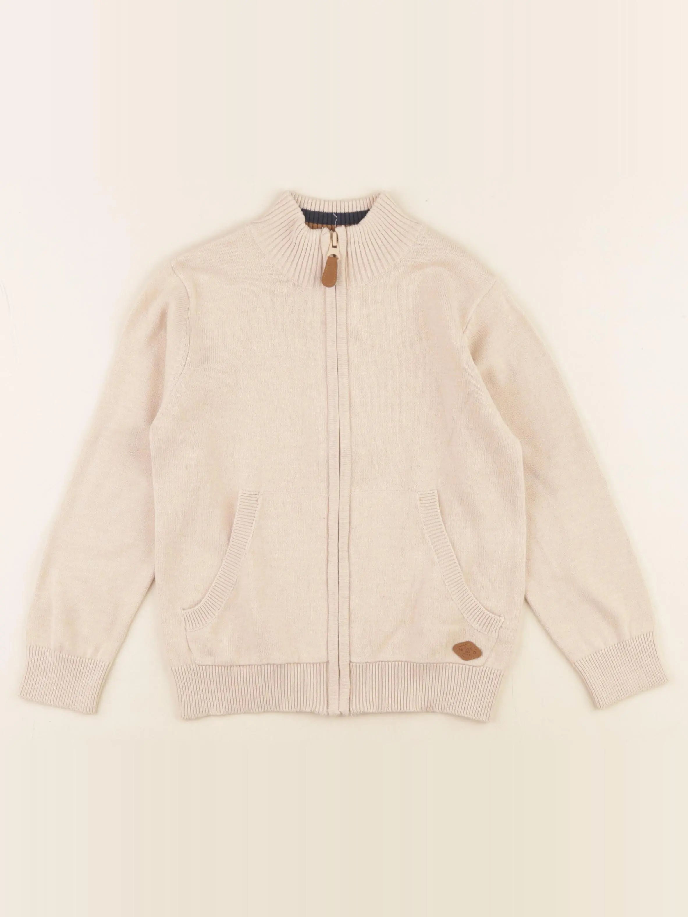 Vertbaudet - gilet beige - 6 ans