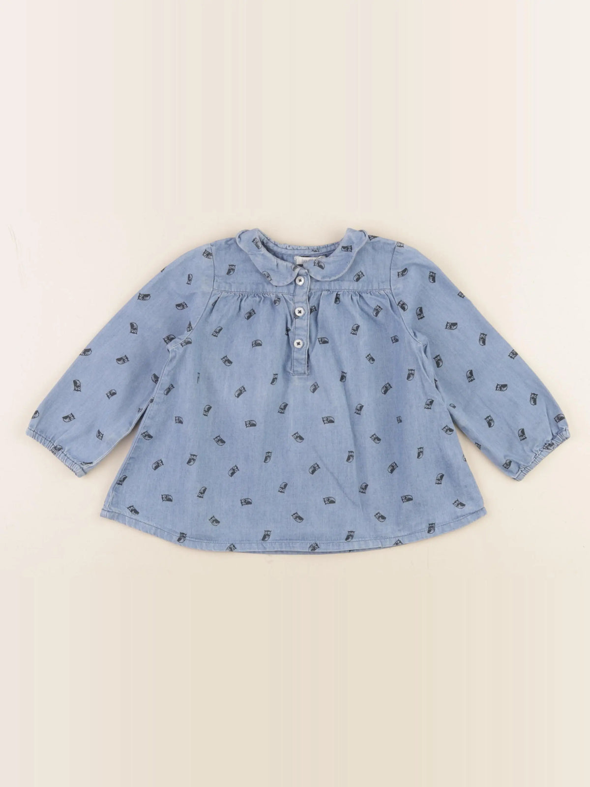 Boutchou - blouse bleu - 18 mois