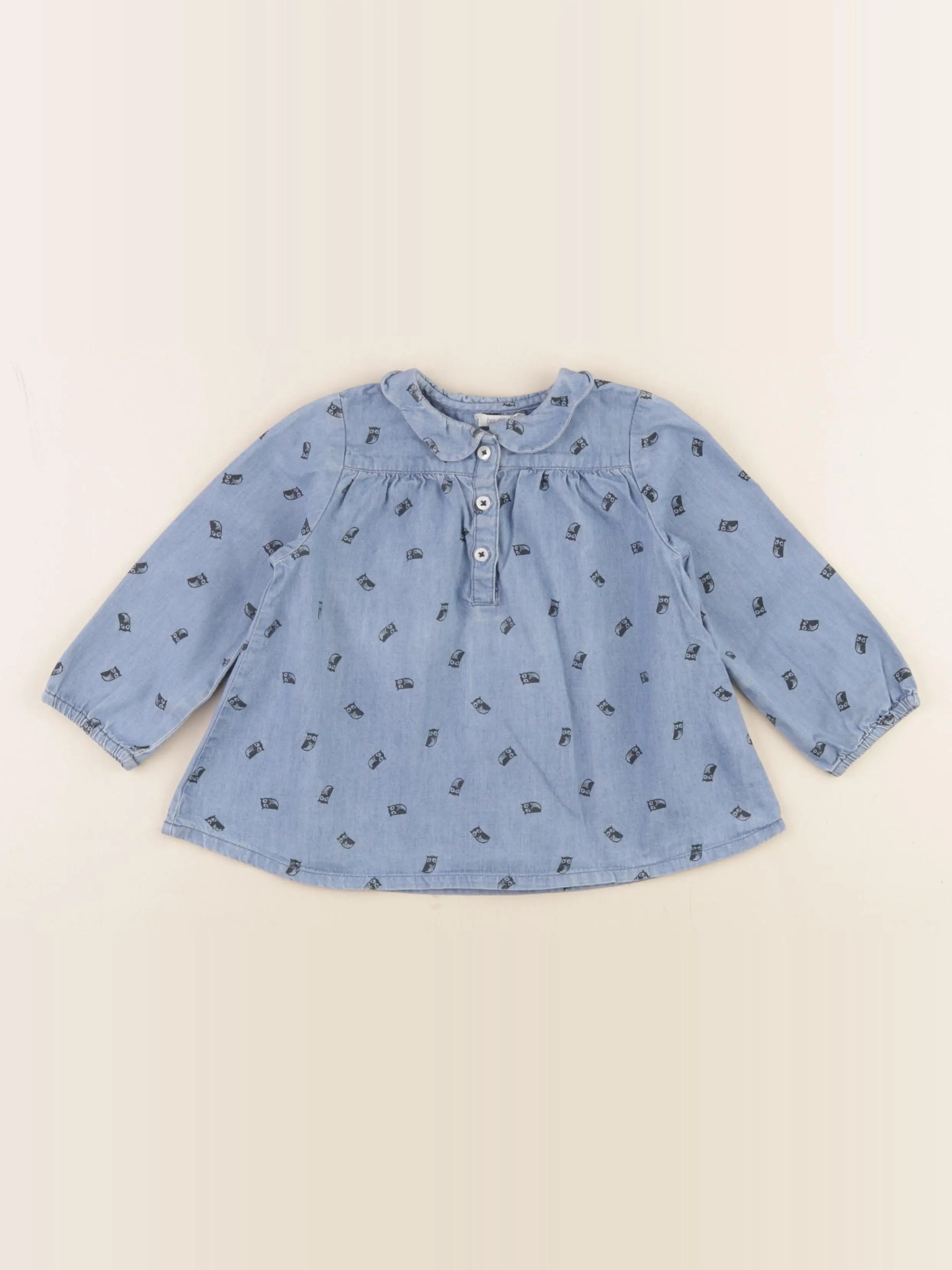 Boutchou - blouse bleu - 18 mois