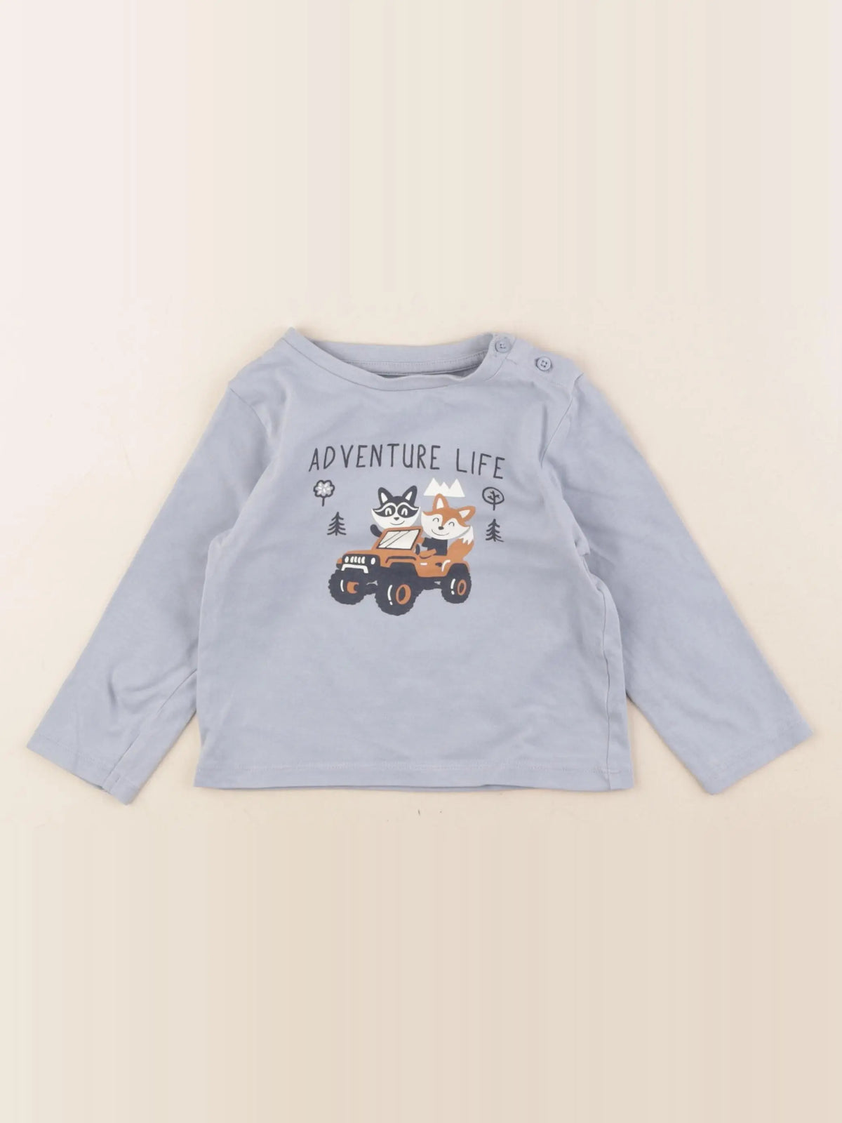 Vertbaudet - tee-shirt bleu - 18 mois