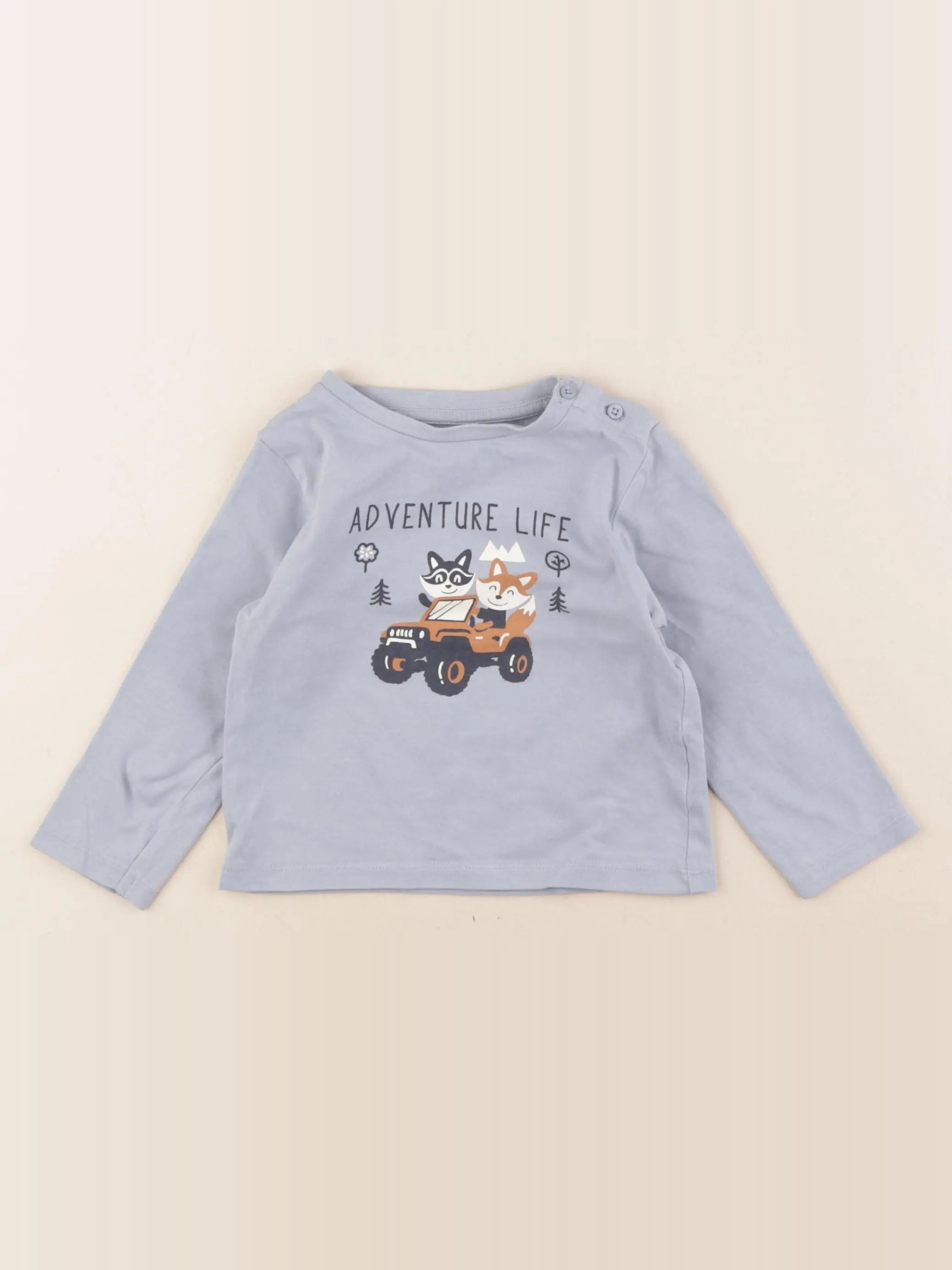 Vertbaudet - tee-shirt bleu - 18 mois