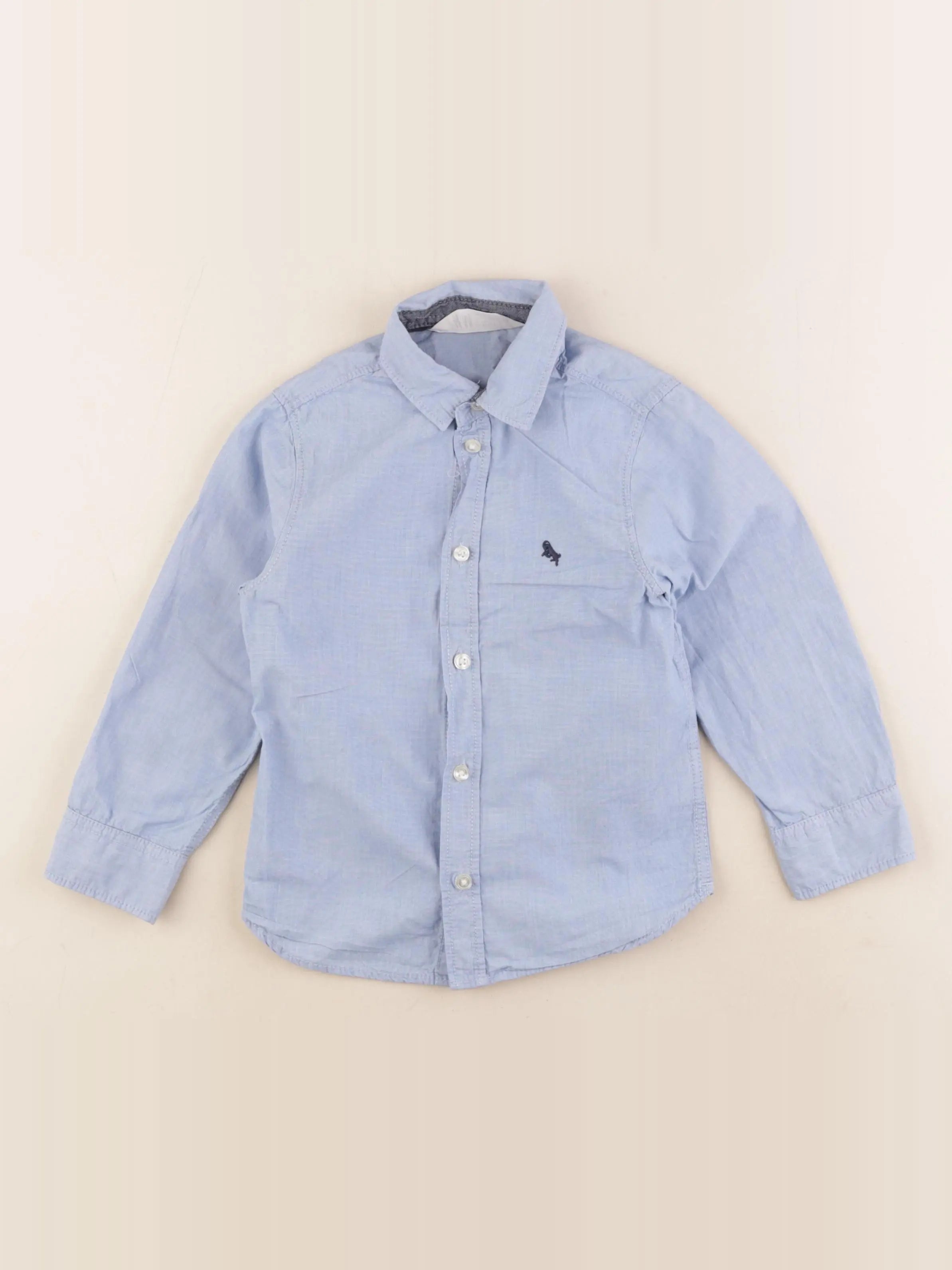H&M - chemise bleu - 3/4 ans