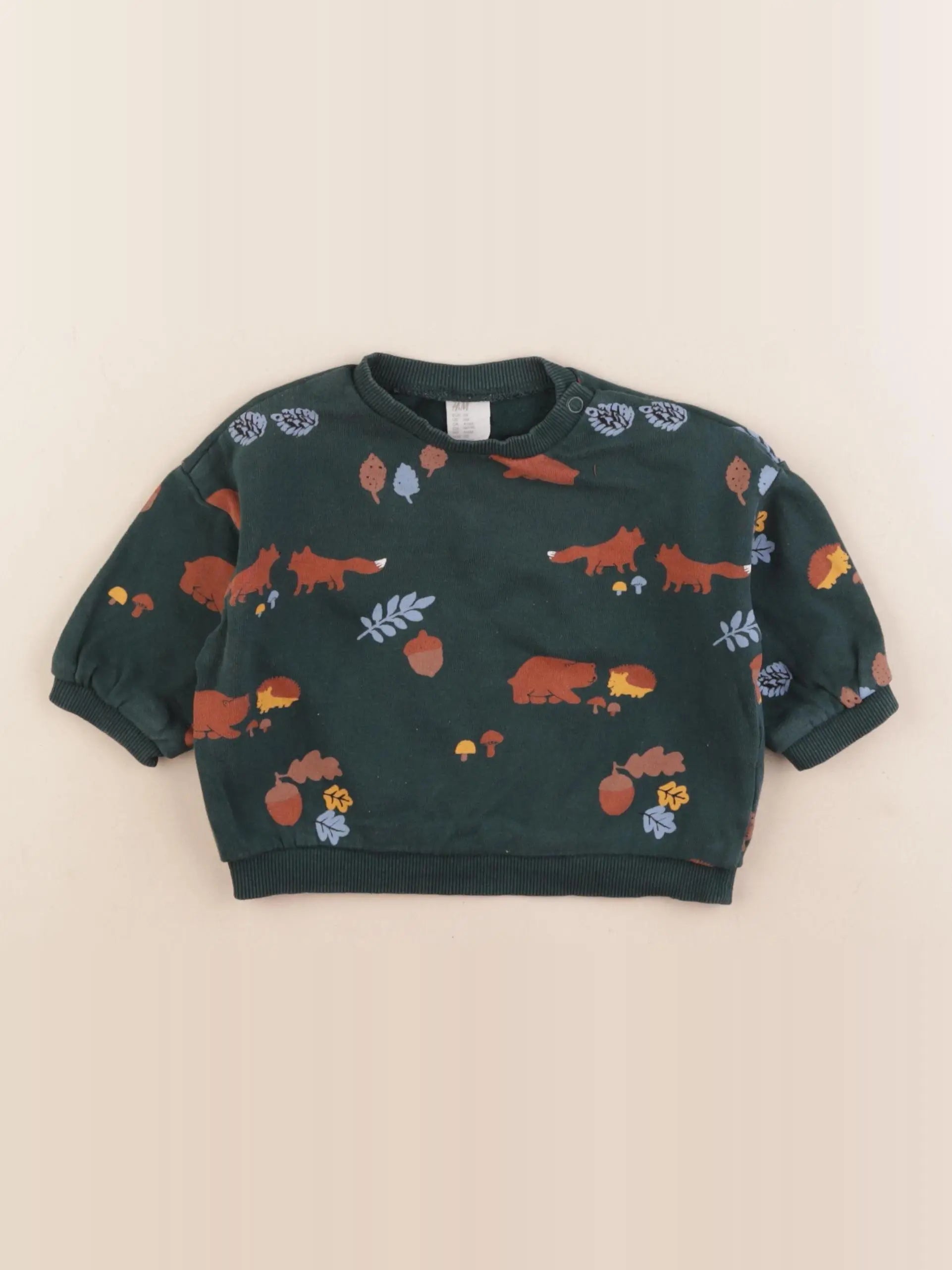 H&M - sweat vert - 4/6 mois