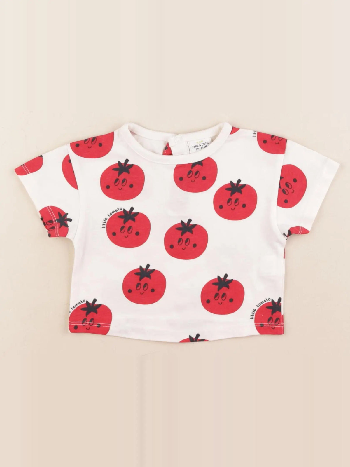 Tape à l'oeil - tee-shirt beige, rouge - 3 mois