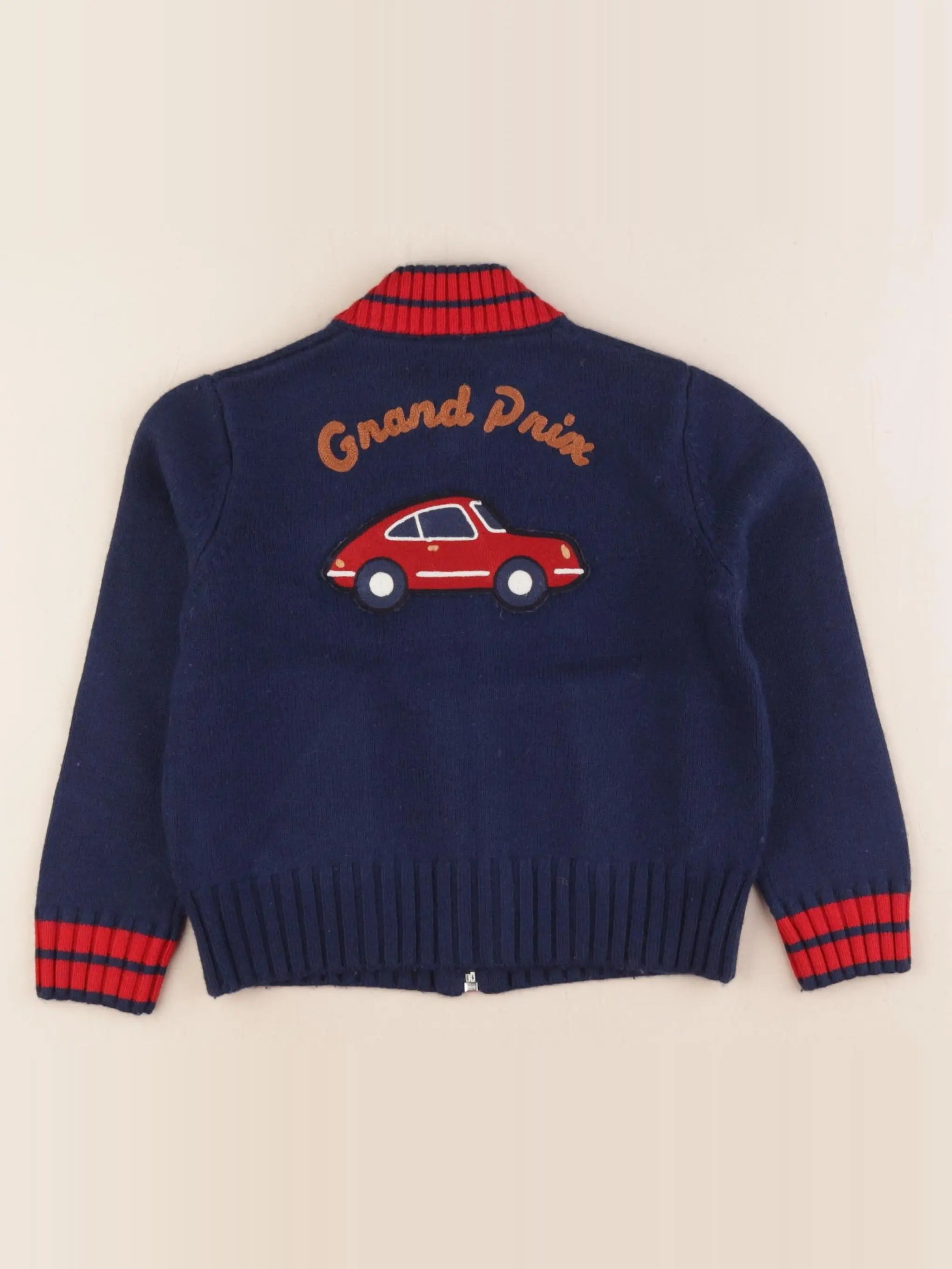 Jacadi - gilet imprimé au dos bleu - 4 ans