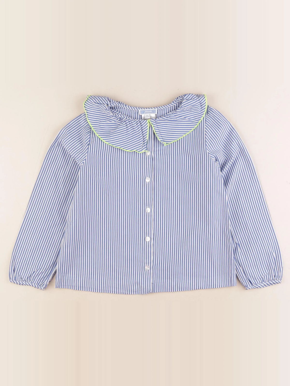 Jacadi - blouse bleu, blanc - 8 ans