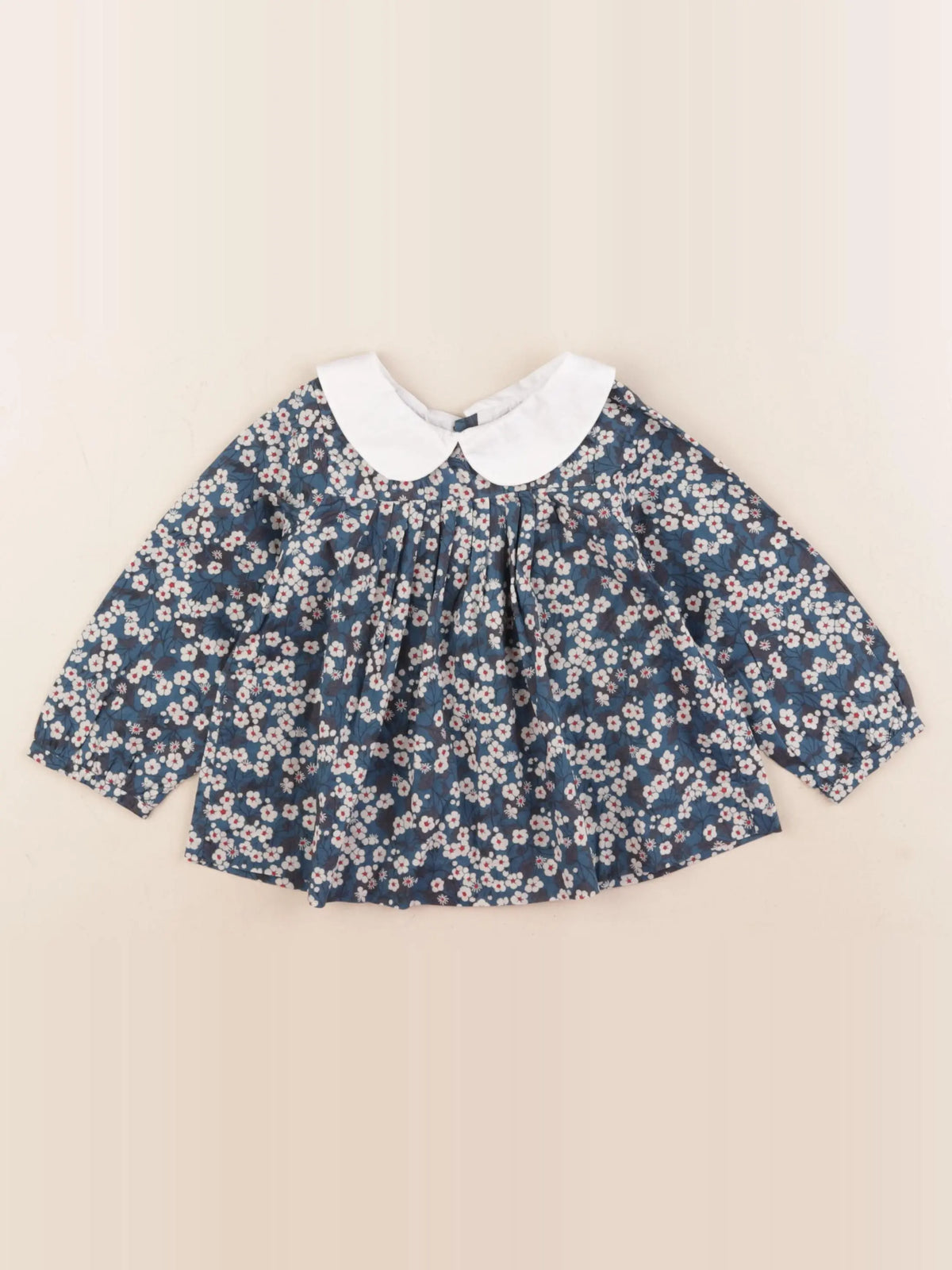 Jacadi - blouse liberty bleu - 18 mois