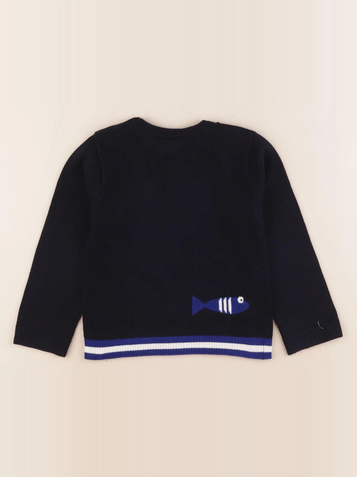 Jacadi - pull imprimé au dos bleu - 36 mois
