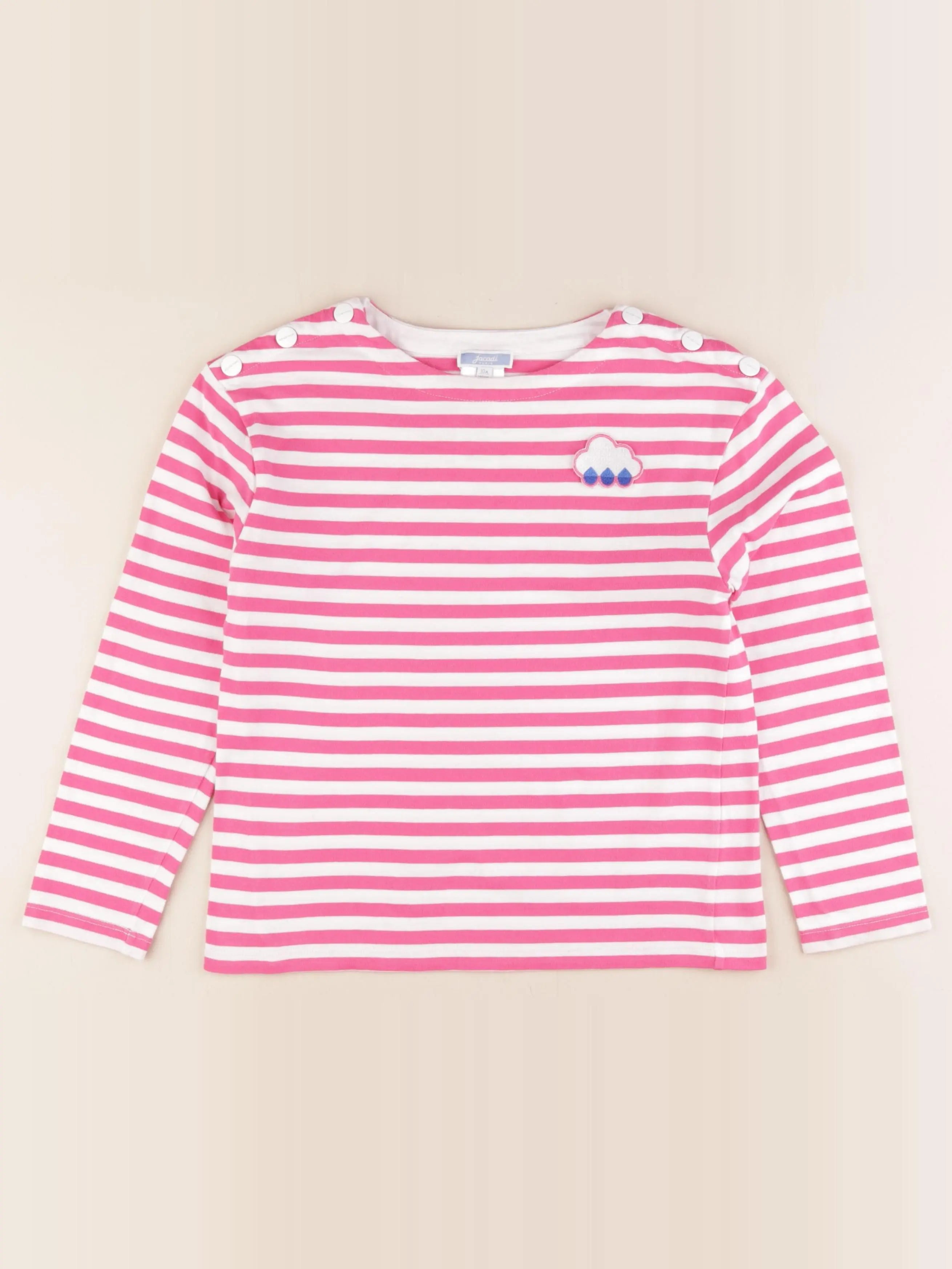 Jacadi - tee-shirt blanc, rose - 10 ans