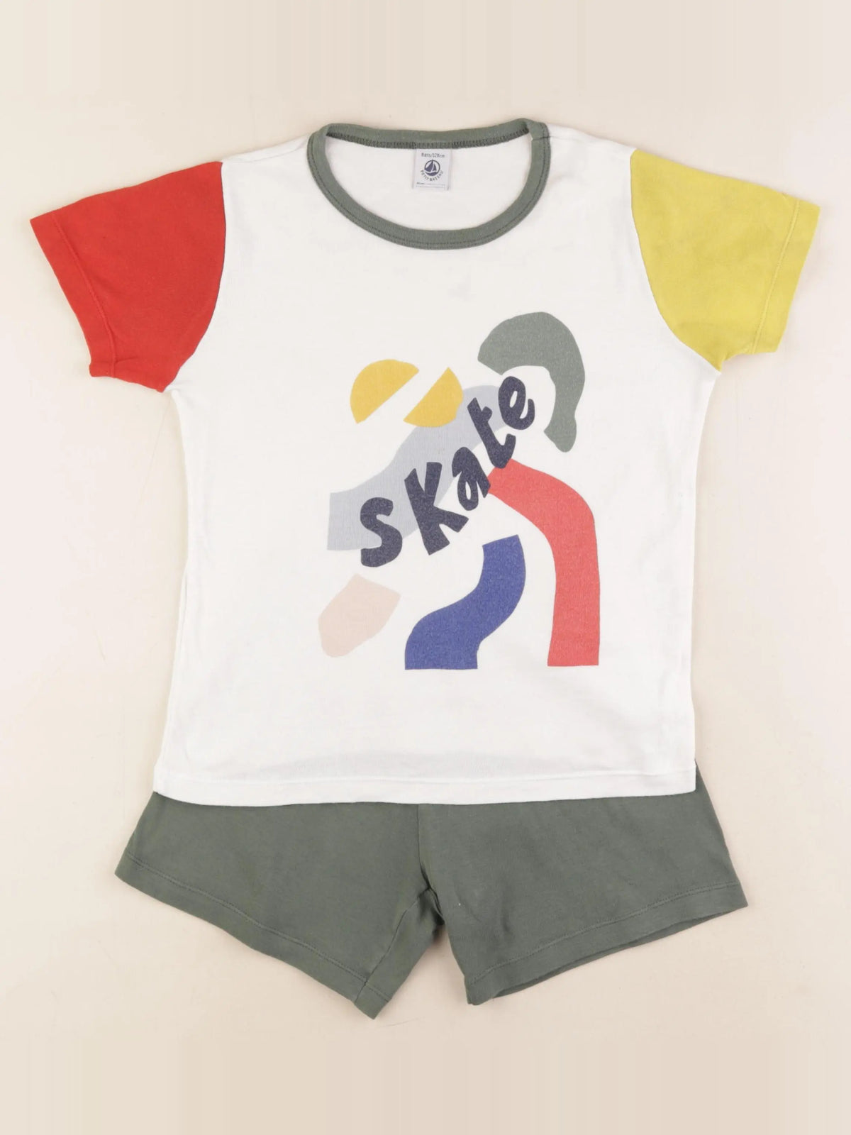 Petit Bateau - pyjama coton multicolore - 8 ans
