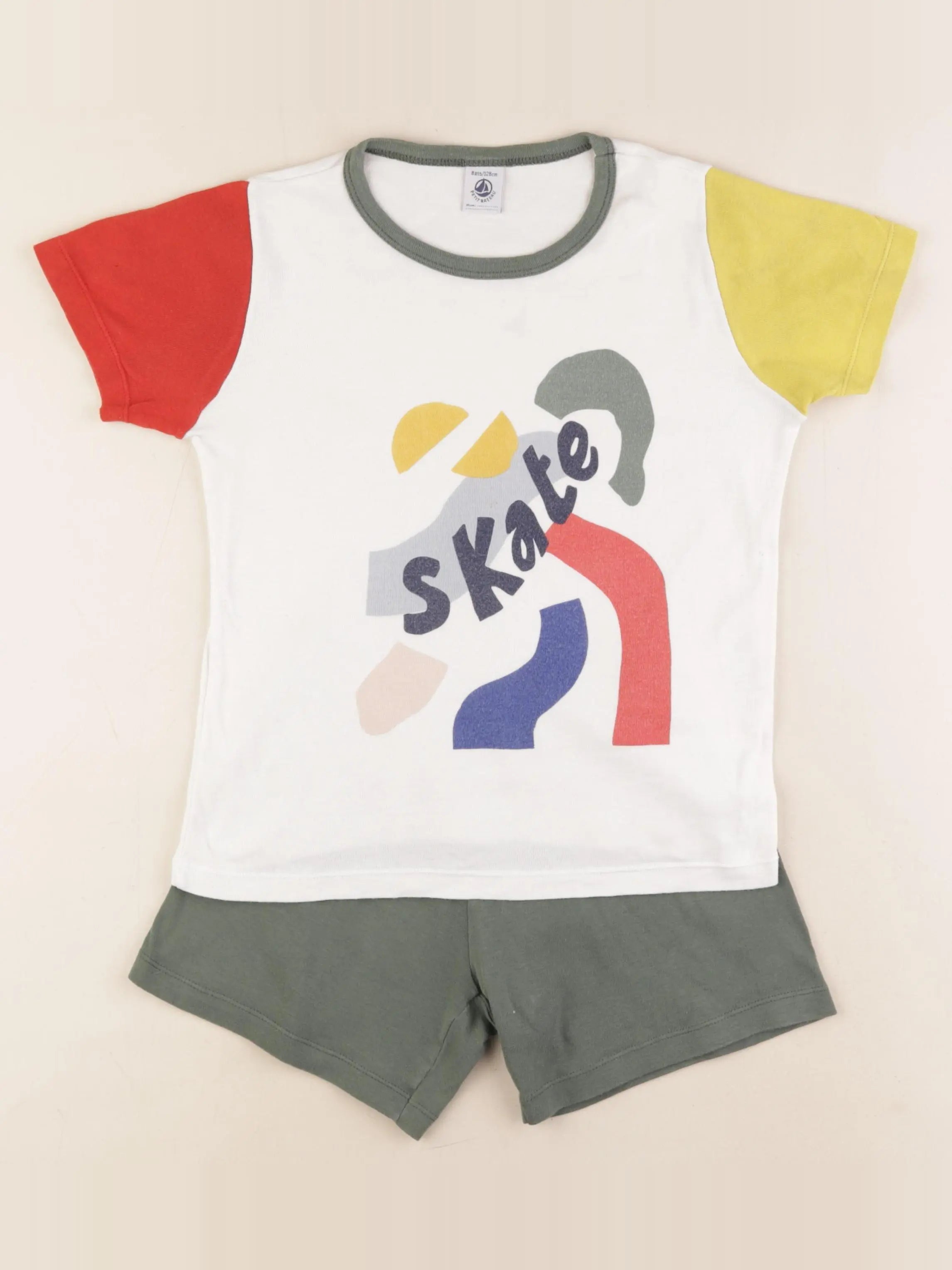 Petit Bateau - pyjama coton multicolore - 8 ans