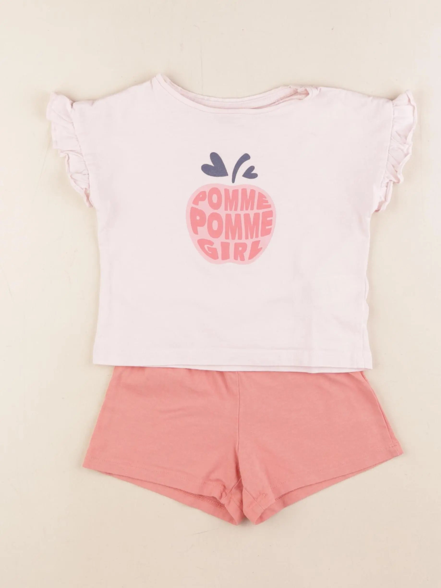 Vertbaudet - pyjama coton rose - 2 ans
